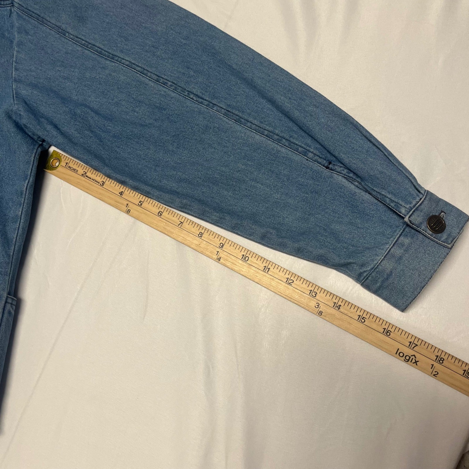 City Girl Sport Vintage Blue Denim Studded Western Shirt 14
