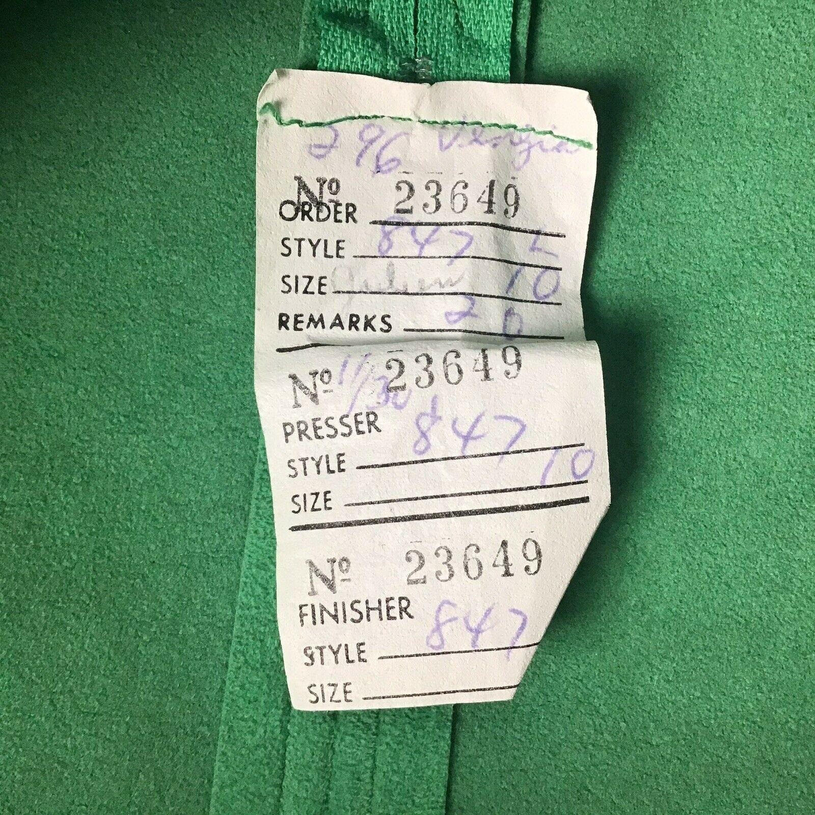 Vtg 70s Dress Posh Ultrasuede 10 Green Classic Preppy Secretary Belted Pockets