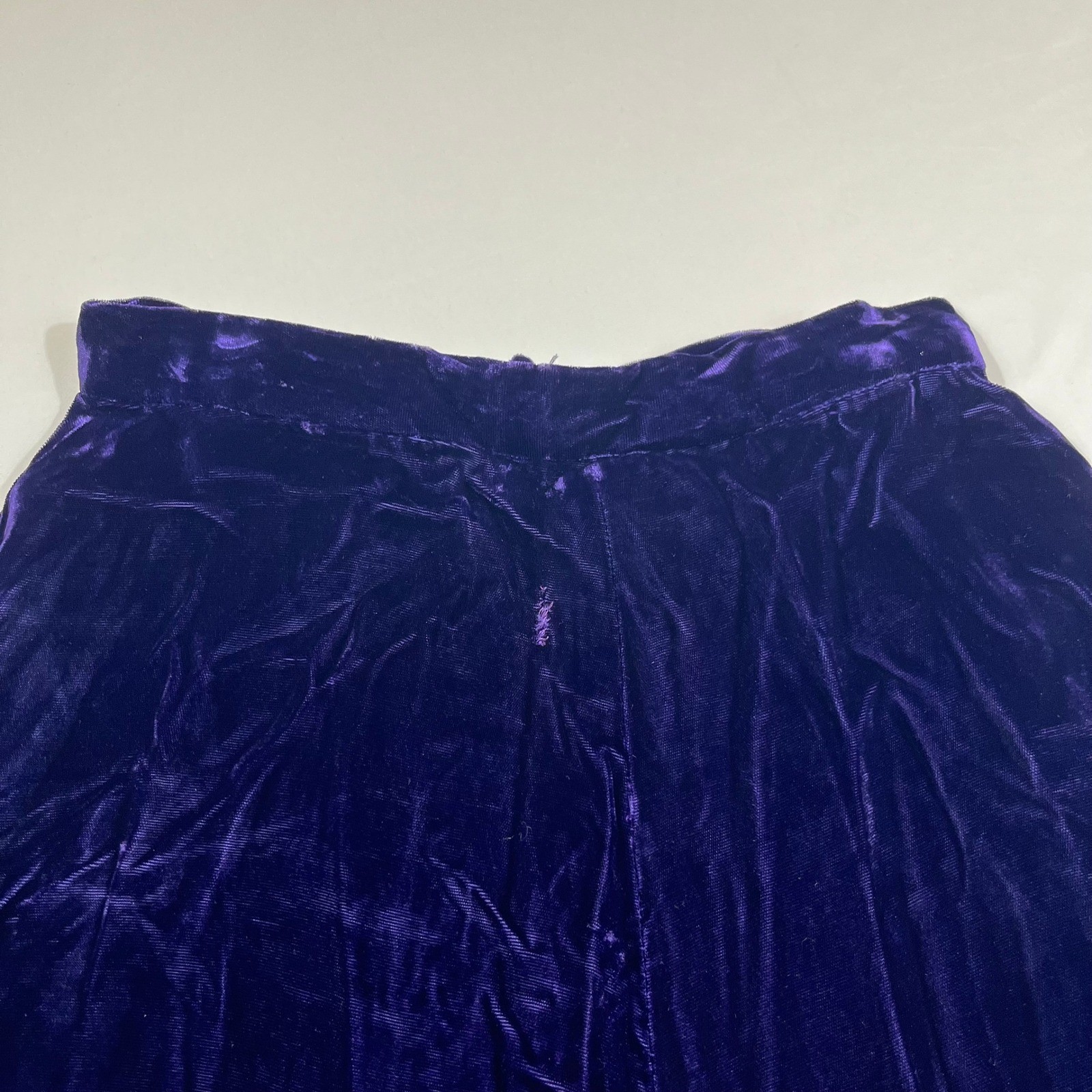 Velvet Maxi Skirt Women Size 25″ Waist Purple Vintage Long Full Goth