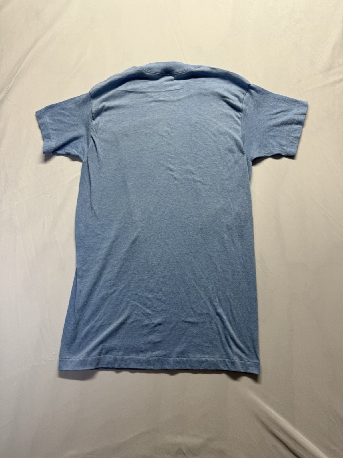 Vintage 80s Charlestown RI T-Shirt Light Blue Roach Tag L USA Single Stitch