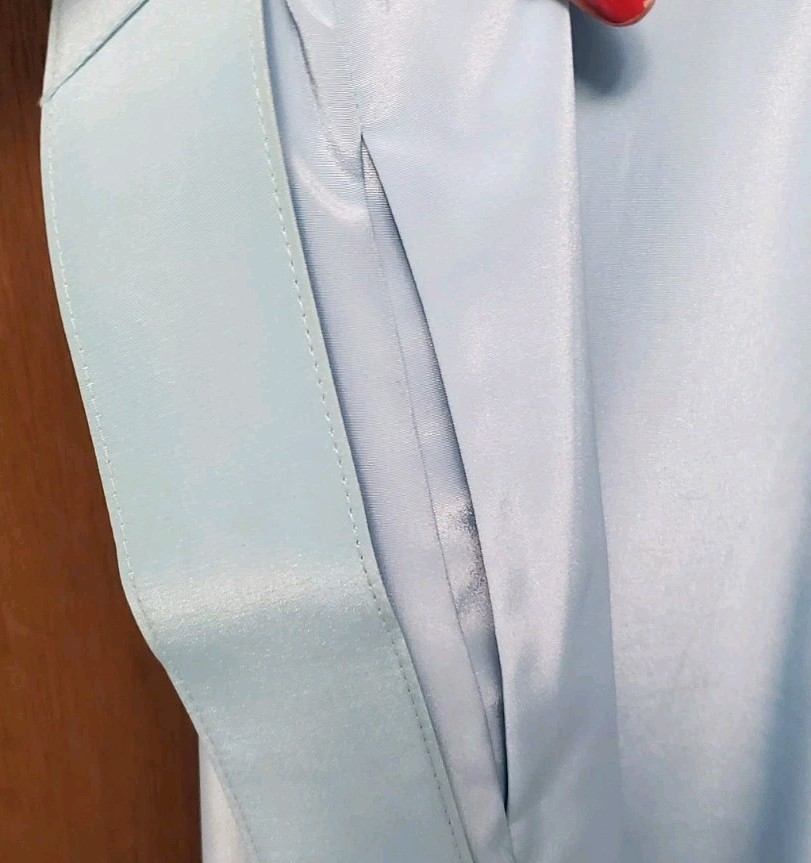 Vintage 60’s Shirt Dress Baby Blue Hana Sung Size 6 Short Sleeve Belted Pockets