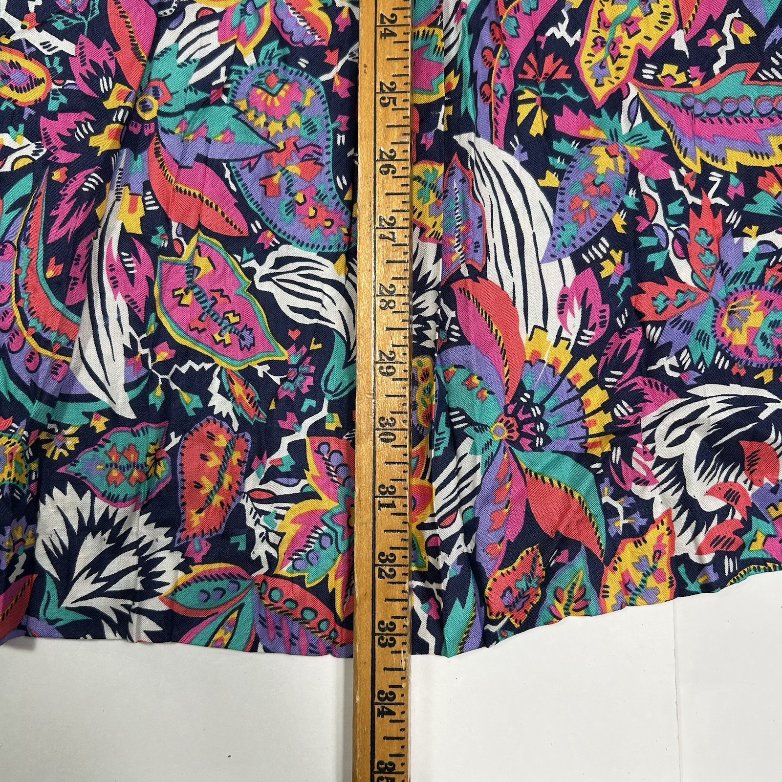 NWT Vtg Counterparts PullOn Multicolor Floral Pleated A-line Midi Skirt Size 14