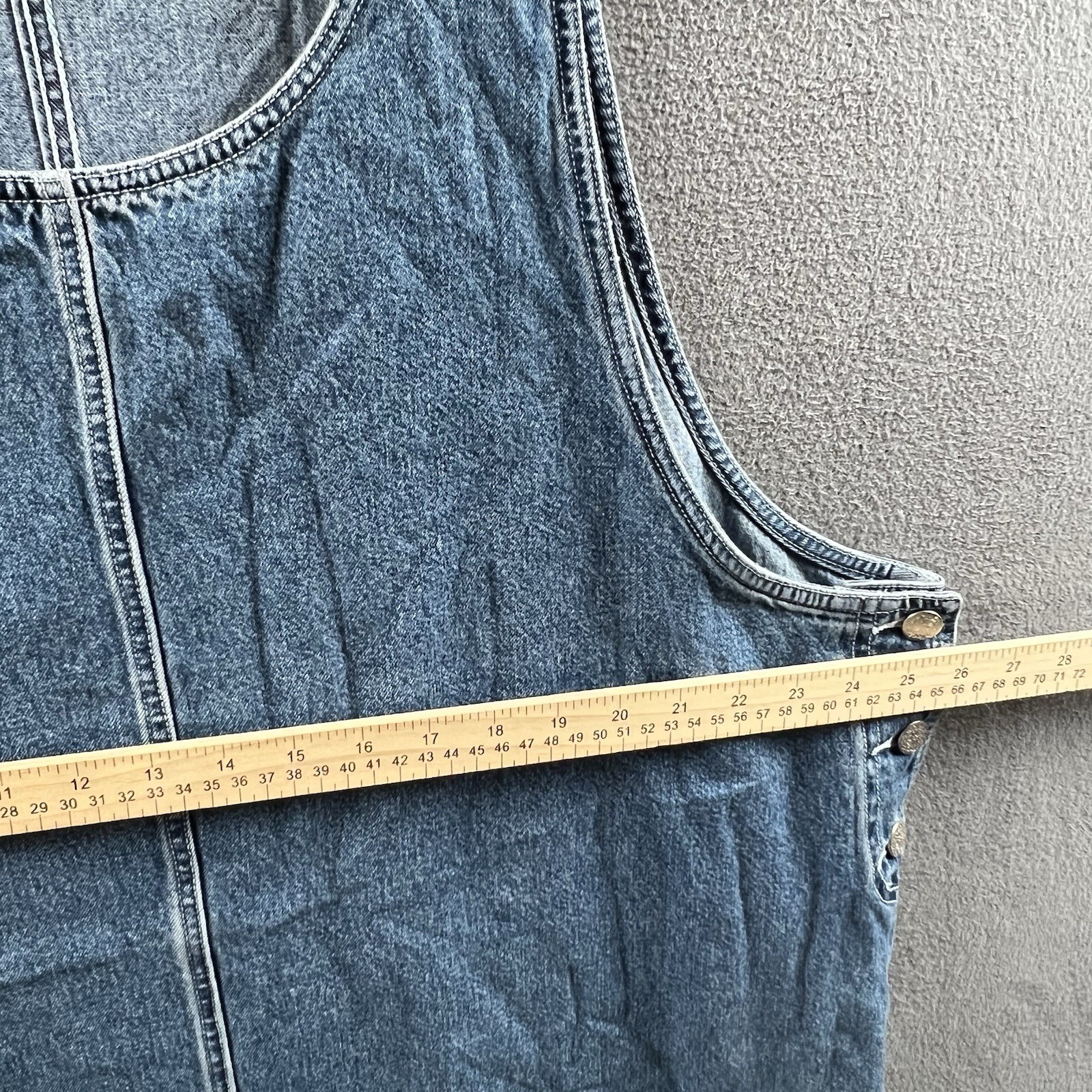 Vintage Winnie The Pooh Denim Dress Size 24W Chore Embroidered 90s Jumper Disney