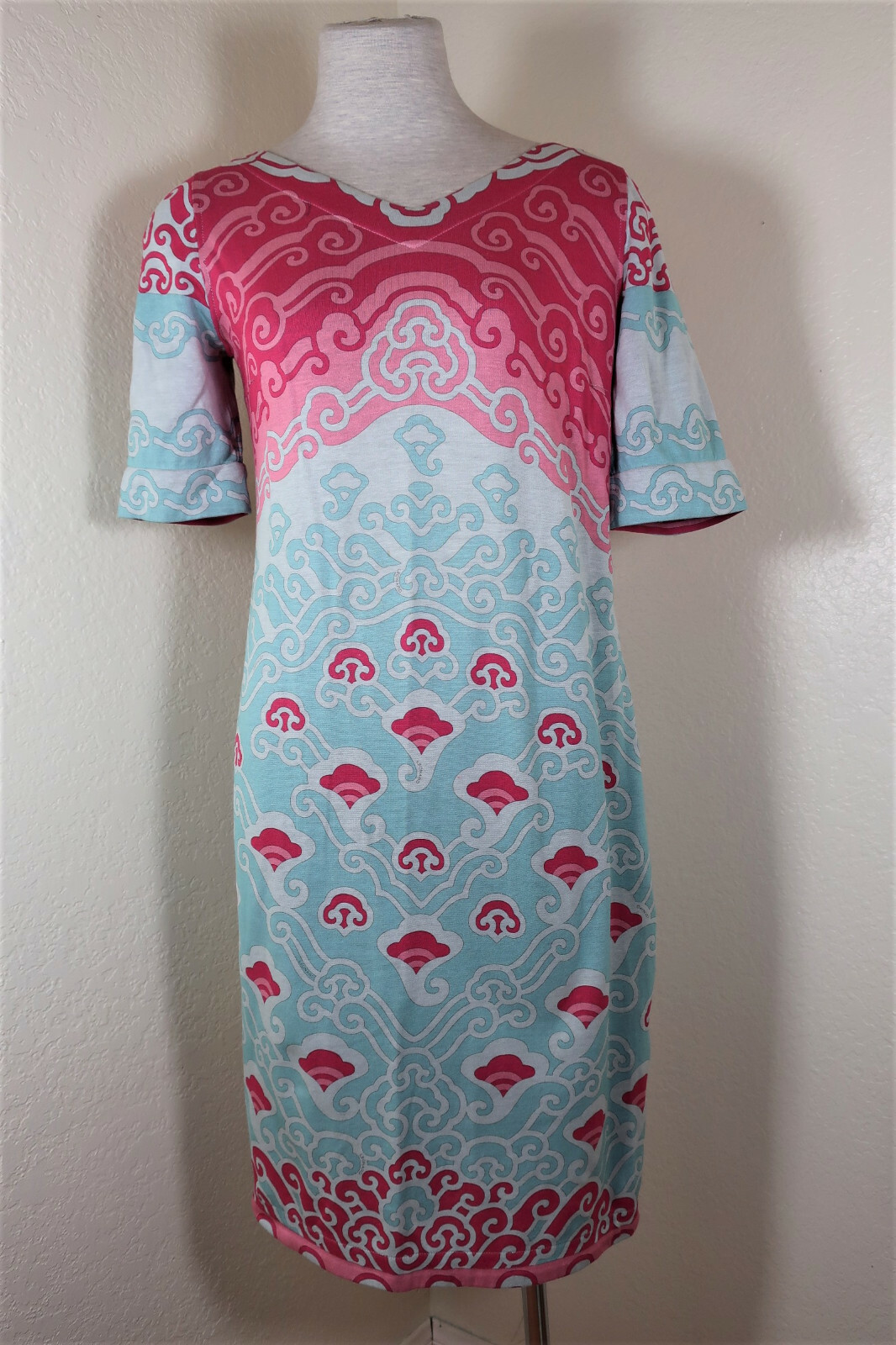 Vintage LEONARD Paris Floral Signature Dress Small 38 4 6