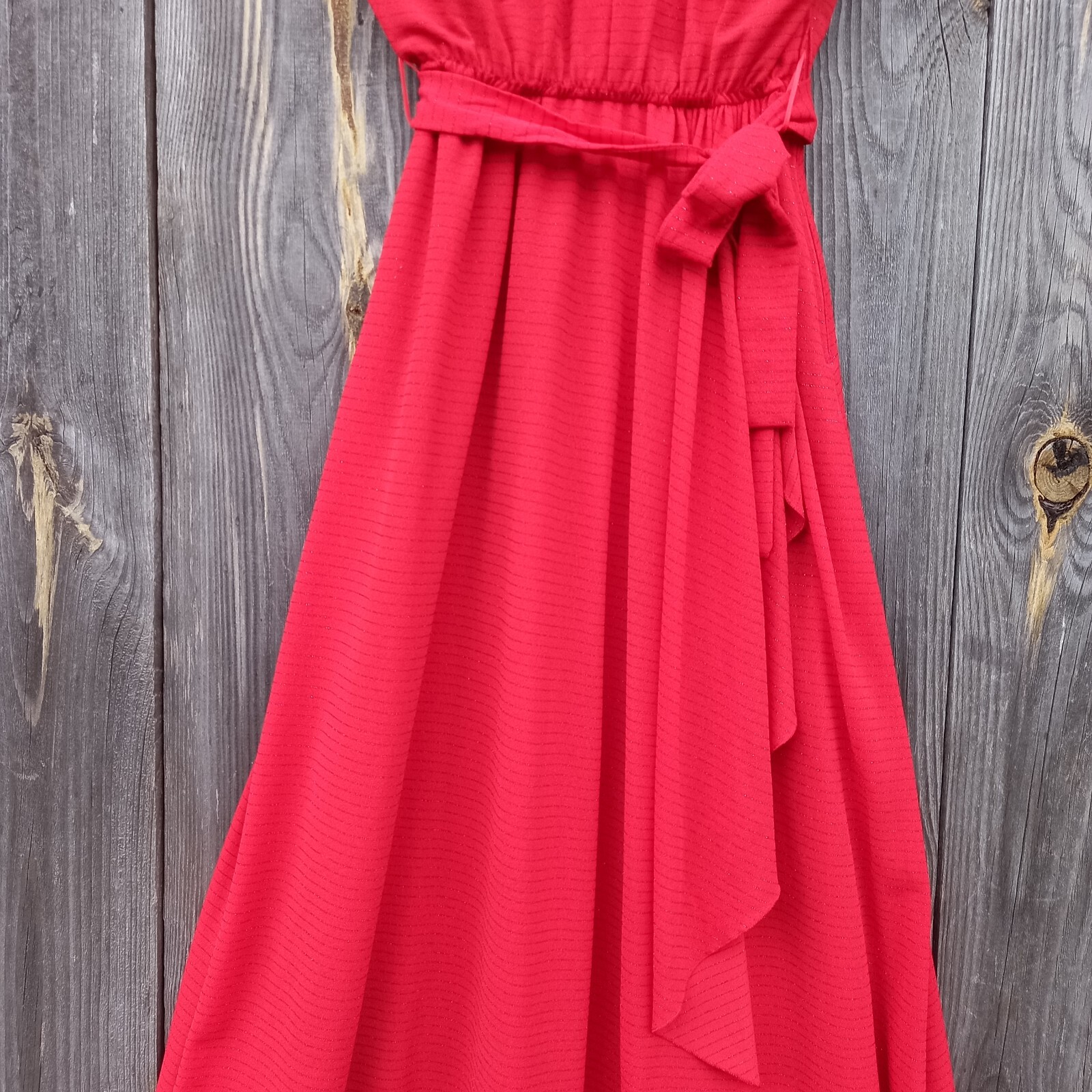 70s Maxi Dress with Lurex Rieger Moden Red Dresses women S Small 1970s Vintage