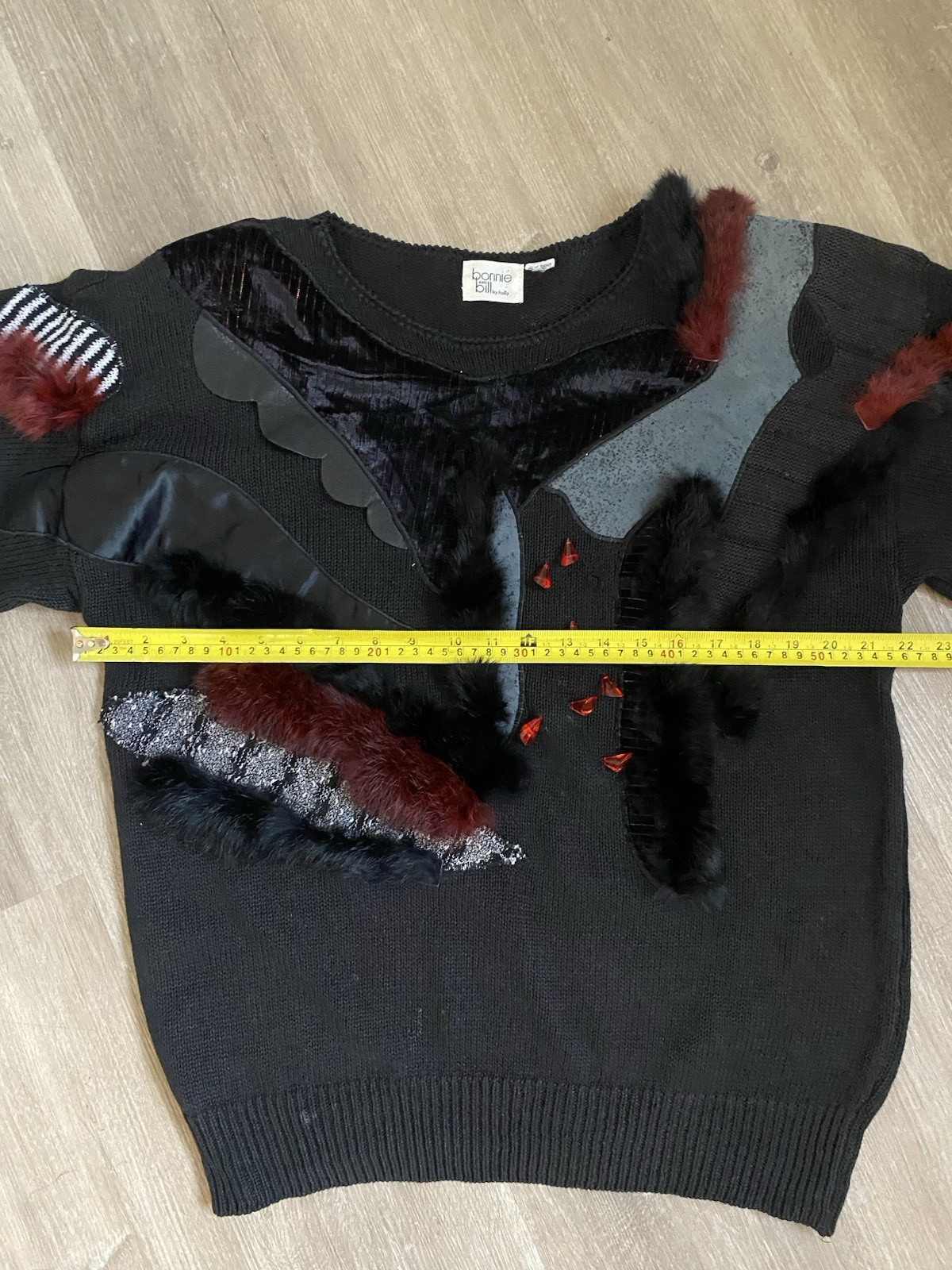 Vintage Bonnie Bill Holly Sweater Jewels Baddie 80s 90s Academia Mobwife Retro