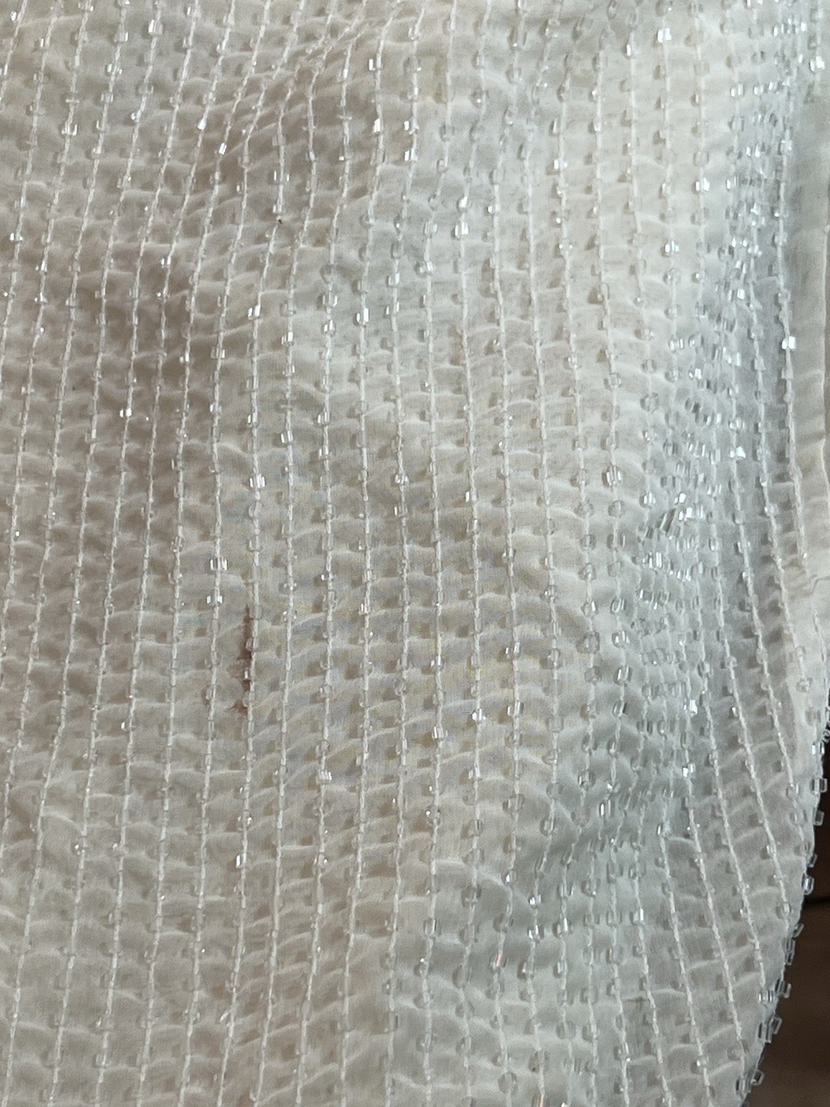 READ-needs Pro Repair-stains-vtg Ritmo La Perla White Evening Party Pants W42 EU