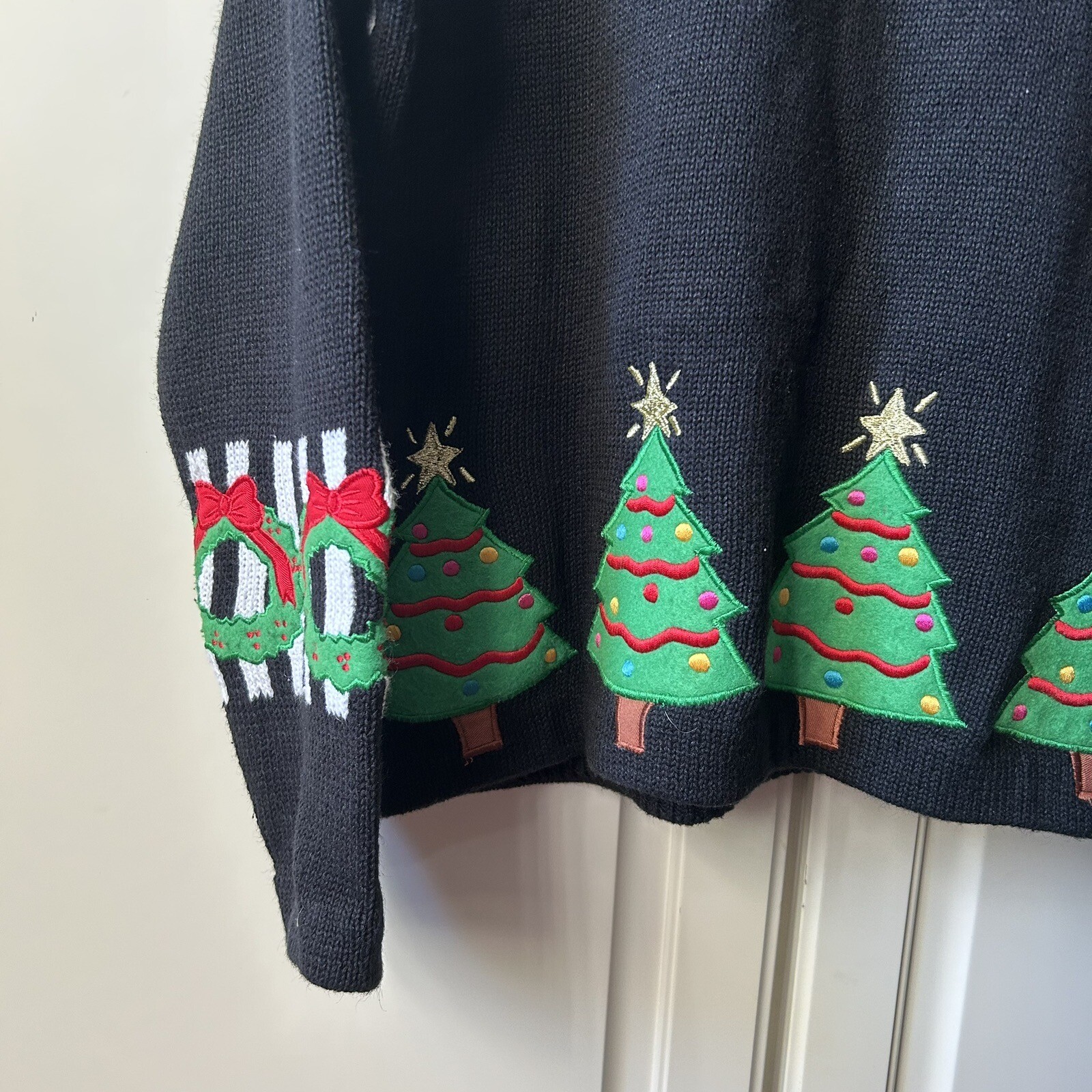 Vintage 1980s Bouillabaisse Deborah Christmas Festive Granny Teacher Cardigan M