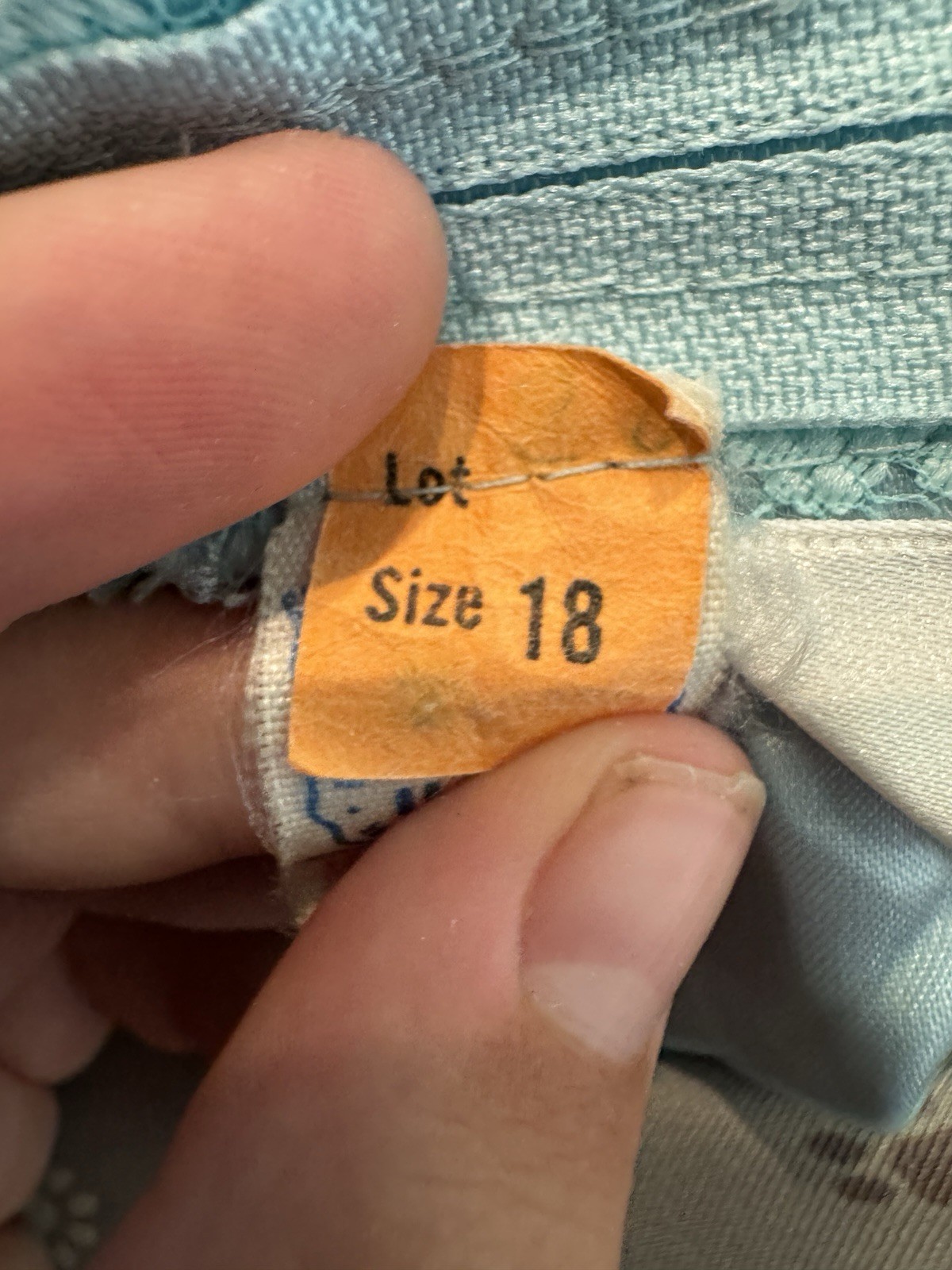 JC Penney Vintage 80s Aqua Lace Dress Medium Union Tag – See listing for size