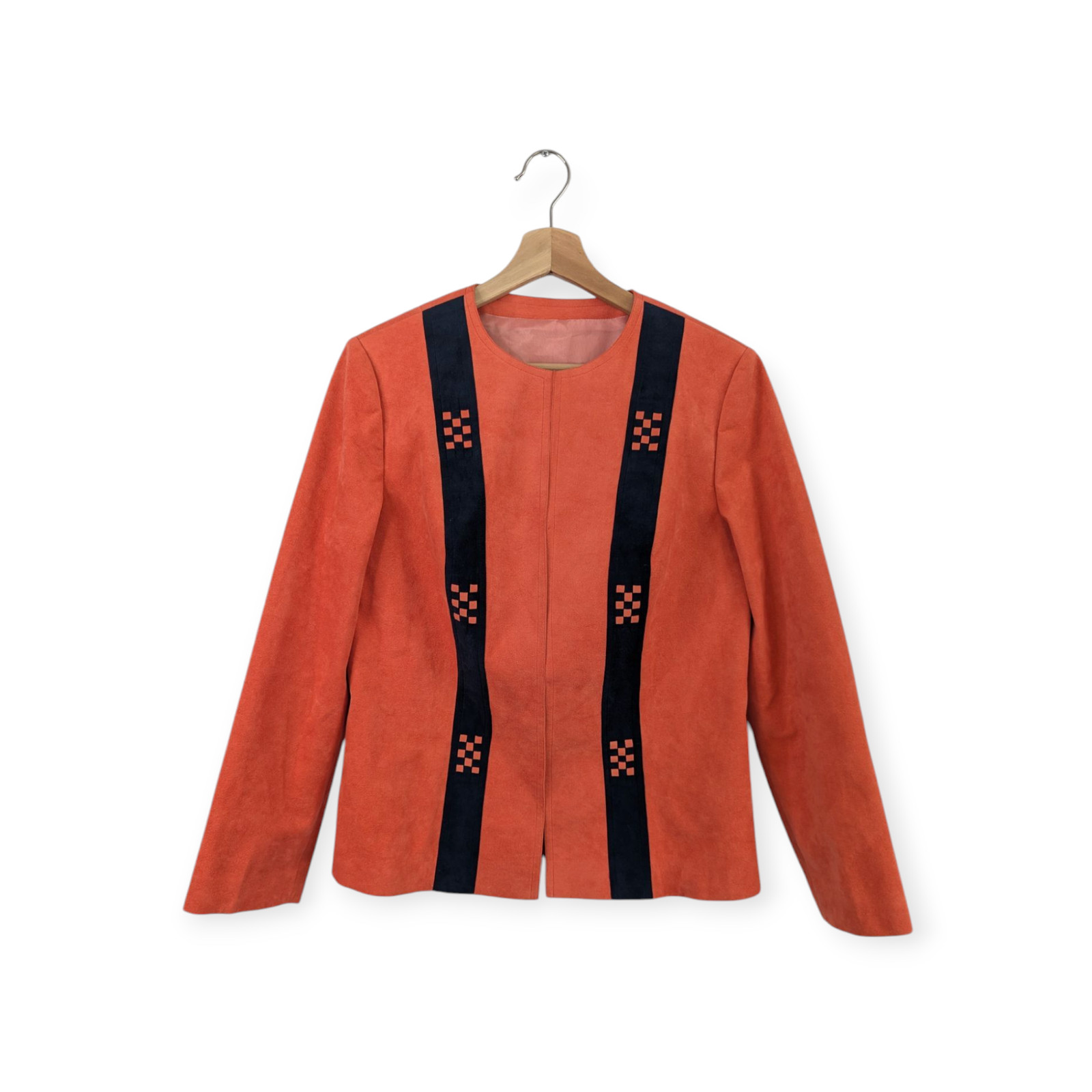 Vintage Salmon Geometric UltraSuede Blazer ~ EUC ~ Size small