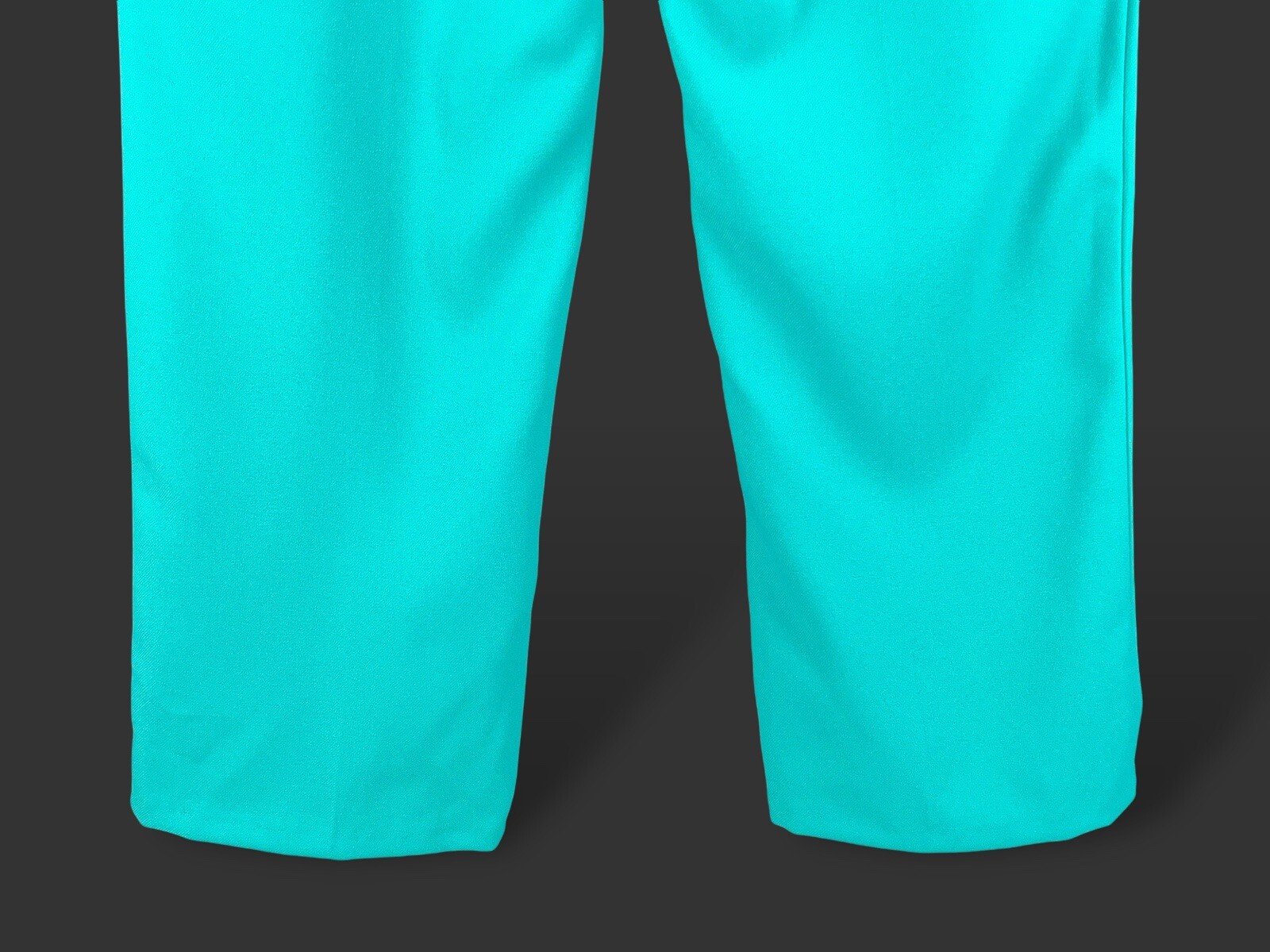 Vintage 70s Womens Wide Leg Pants Teal Dreamin’ Disco Pants L/Xl