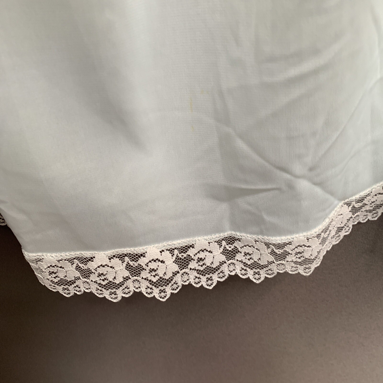 Vtg Philmaid Women’s Nylon Shift Waltz Gown Nightgown Blue Lace Size 36/38 Med