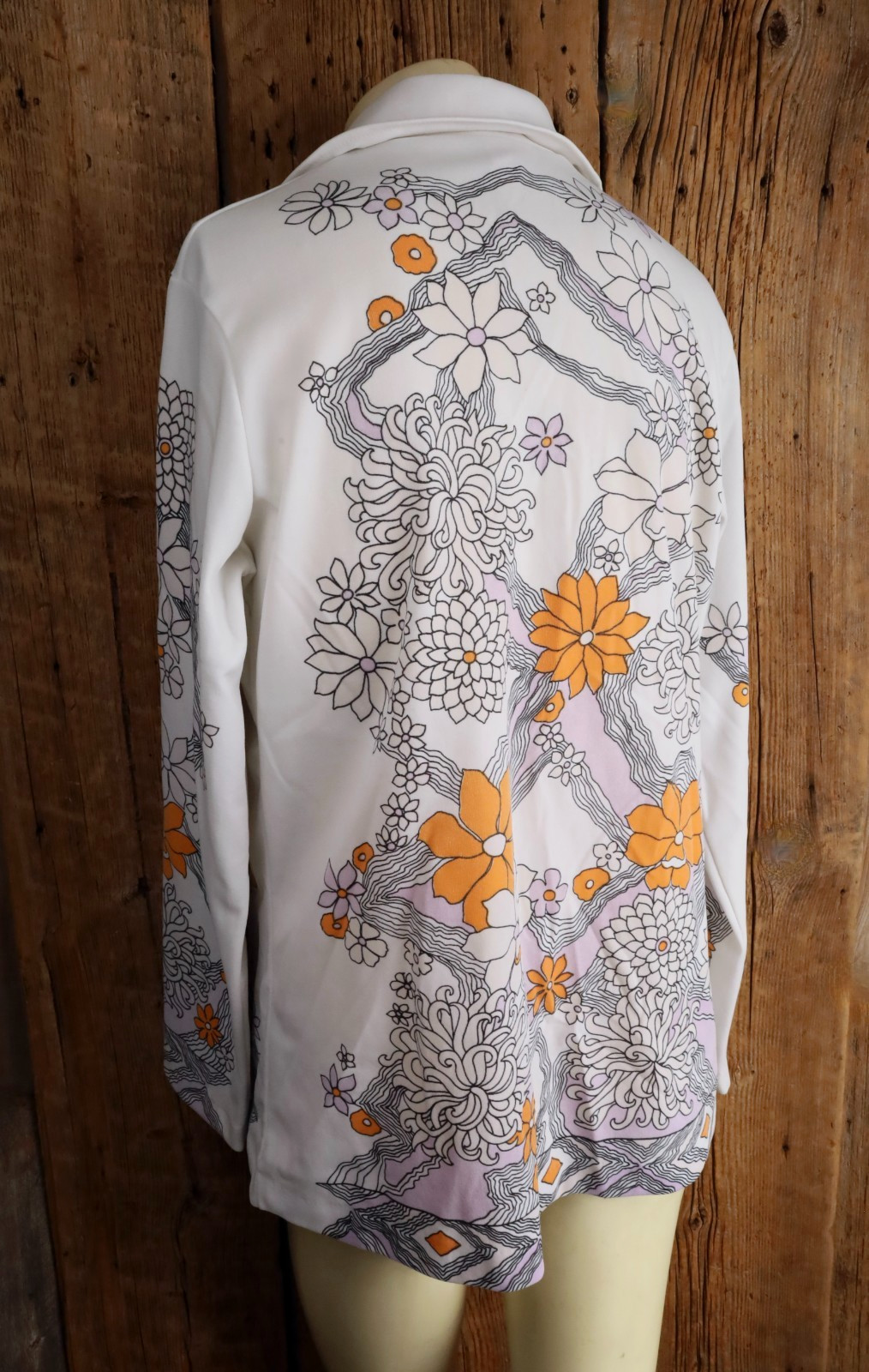 Vintage 70’s Jane Colby Retro Floral Pattern Shirt Blouse Size Large