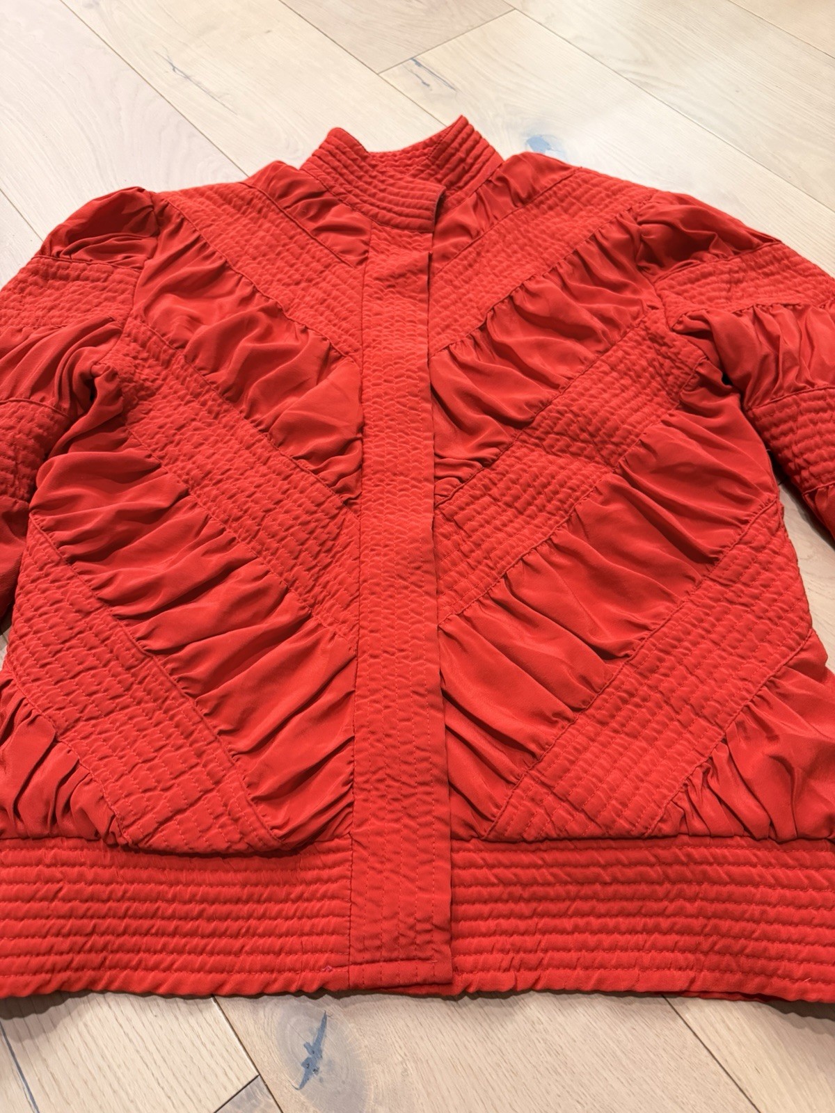 Vintage Womens Red Marguerite Rubel Coat Jacket Medium