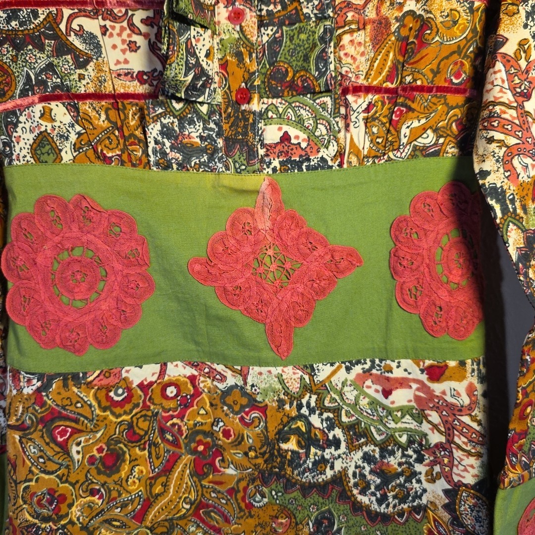 Vintage Boho Festival Dress Women’s Small Med Amarti Retro 60s/70s Hippie Chic *