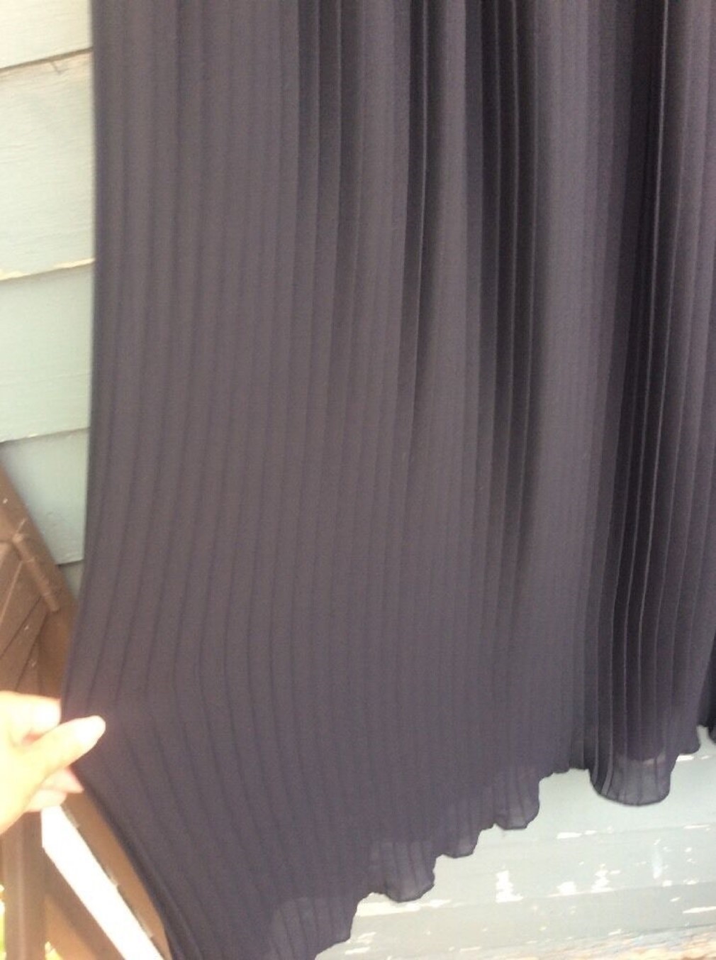 Vintage Malbe Maxi Skirt Women’s 12 Black Pleated Victorian Sheer Goth Chiffon