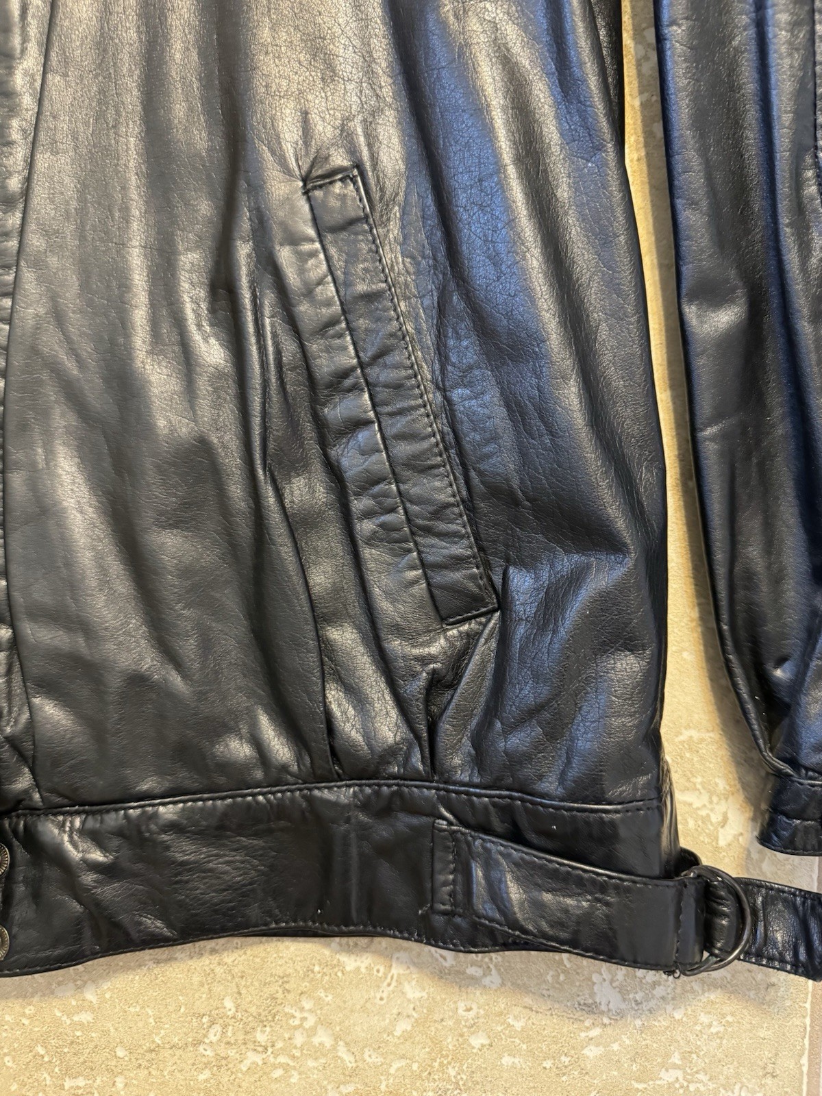 Women’s Vintage 1980’s INTUITIONS Black Leather Jacket & Pants Set Size 10-12