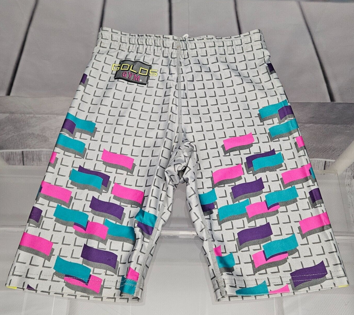80s GOLD’S GYM Spandex Shorts Vintage 80s Workout Gear Size Small