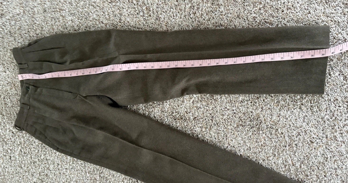 Vtg Savannah Pants Women 4 Gray Wool Pleated High Rise Slacks Trousers Pockets