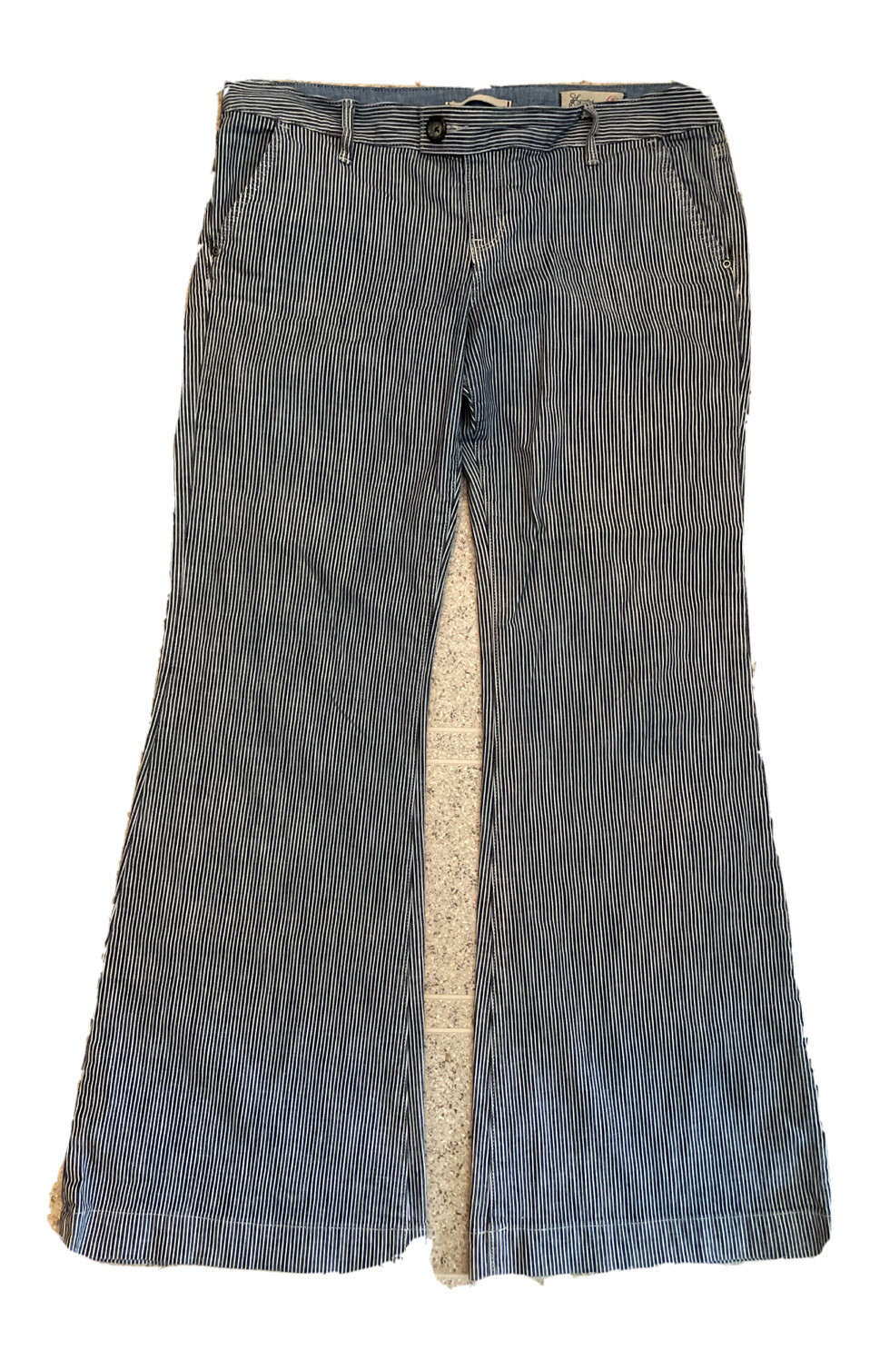 Vintage 70s Levis Gap Striped big Bell Bottom Jeans Womens Hippie 30” waist