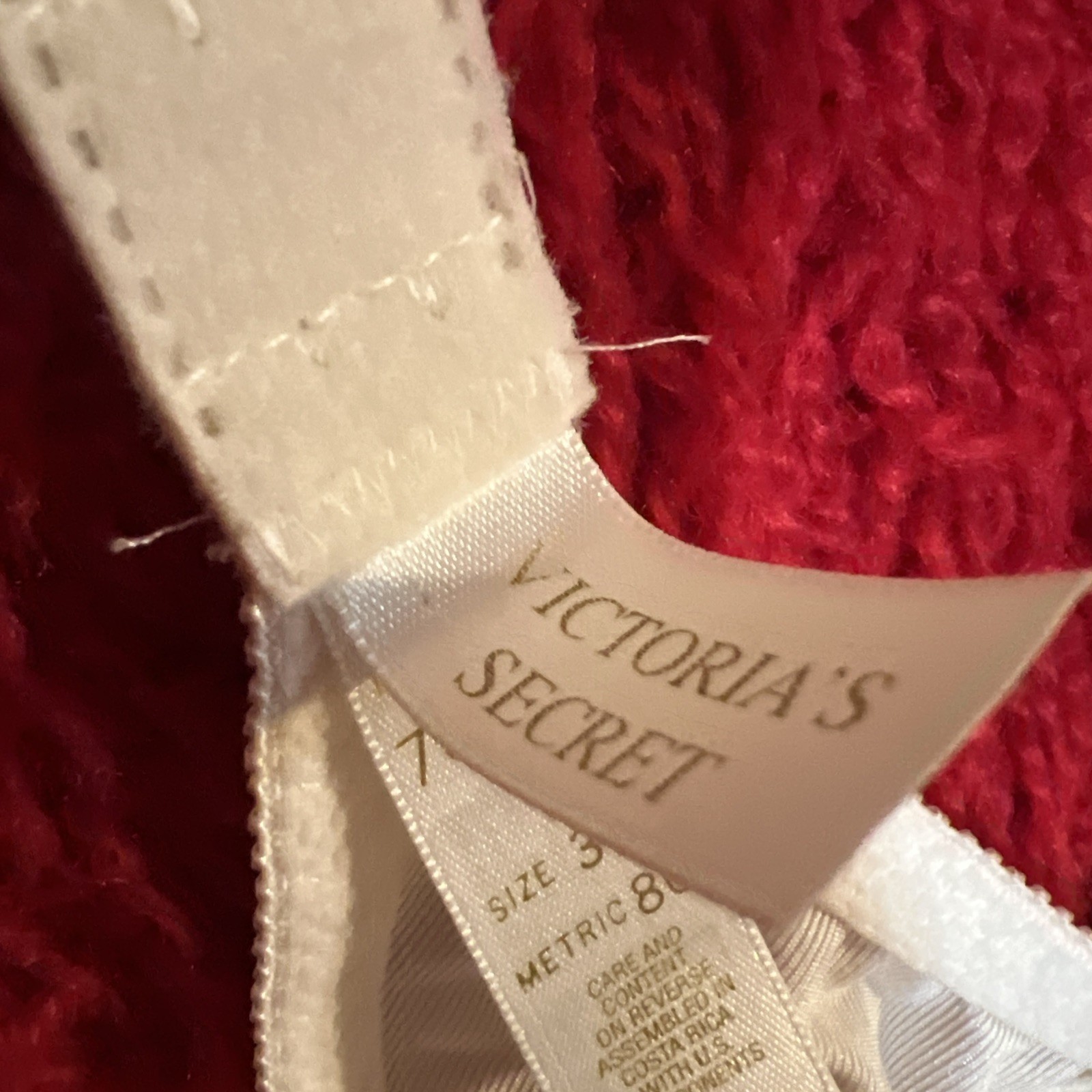 Vintage Victoria’s Secret Gold Label Ivory Glossy Satin Lace Underwire Bra 36C