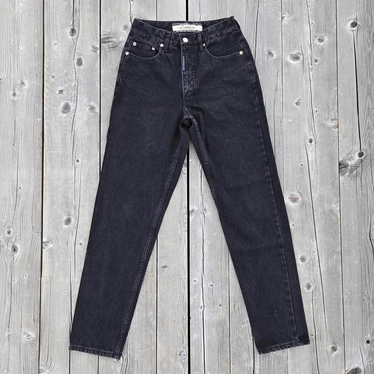 Vintage Z Cavaricci Jeans High Waist Tapered Black Denim Women 27″x30″