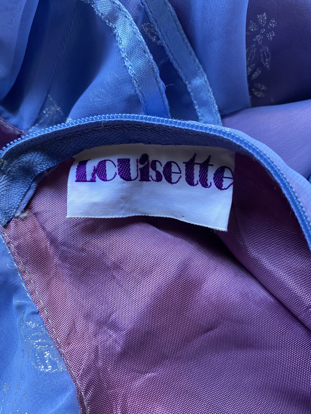 Louisette Sydney 70,s Fab Blue Frilled Maxi.Tag Says 14(12)