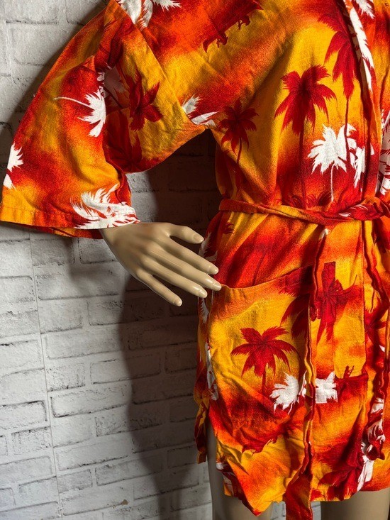 Vintage Hawaiian Hookano kimono short robe s or m