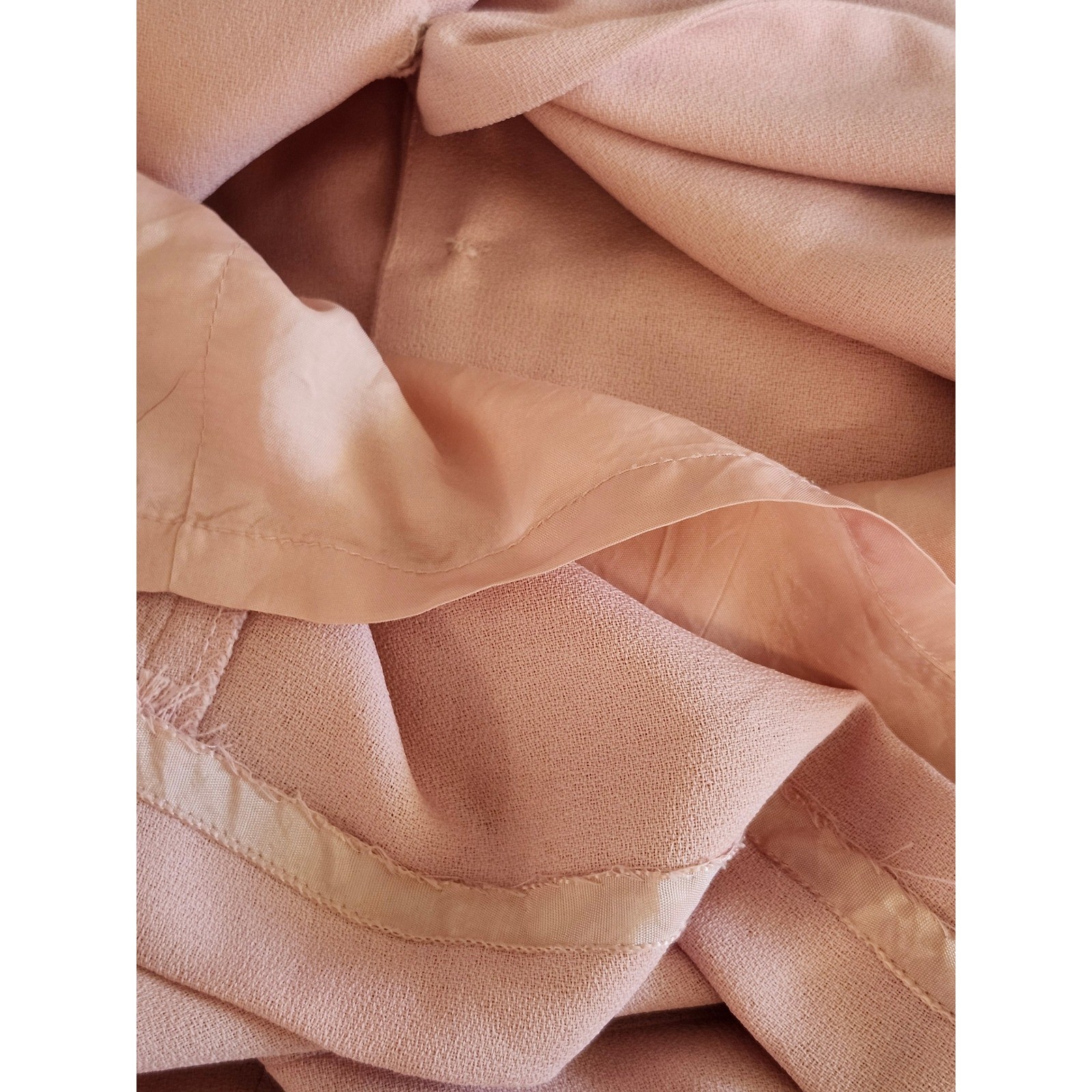 Vintage Maggy London Blush Pink Maxi Dress Size 8 Button Front Romantic Formal
