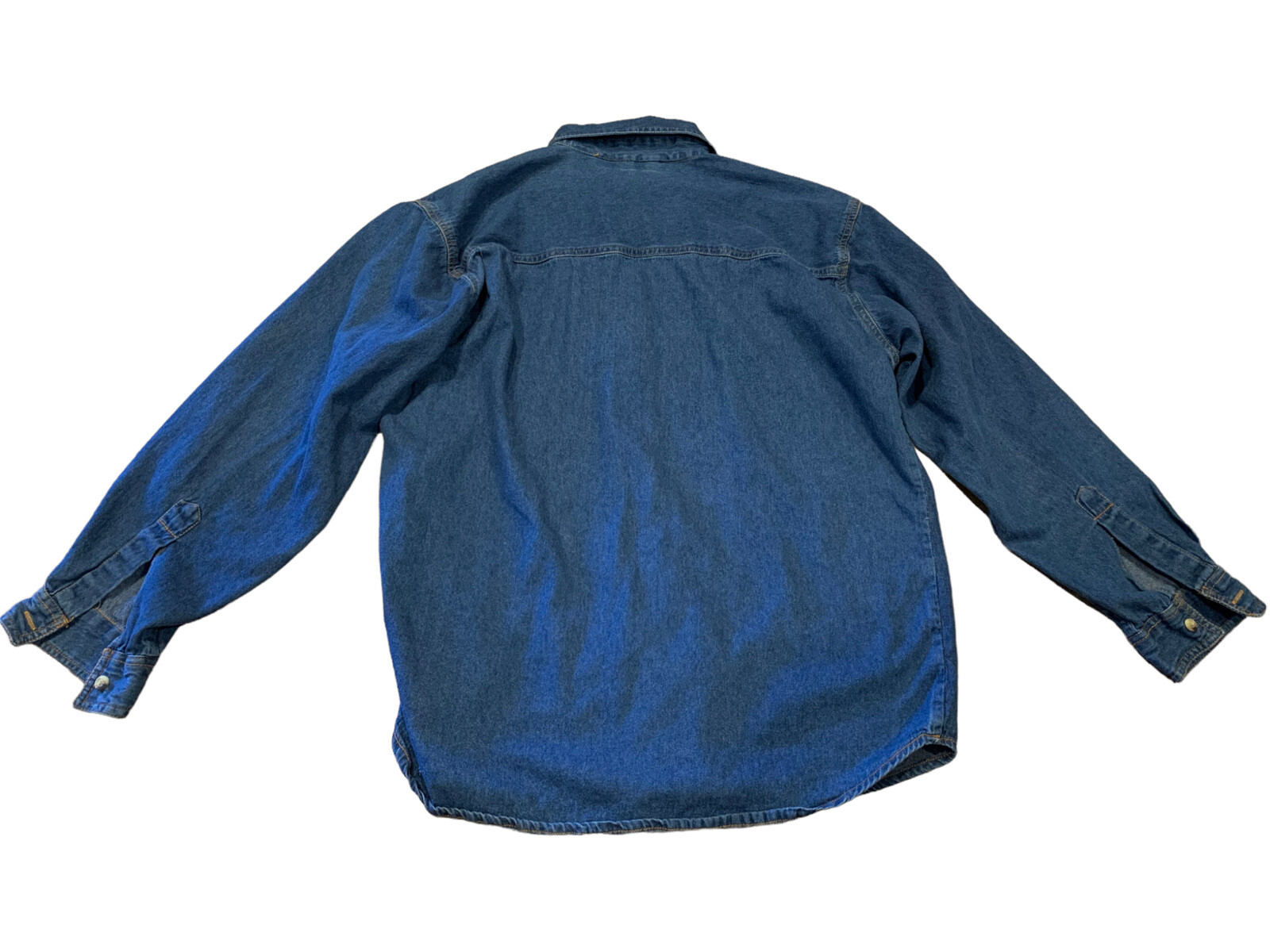 Vintage Hoosier’s Embroidered Denim Shirt Button Down Size Large