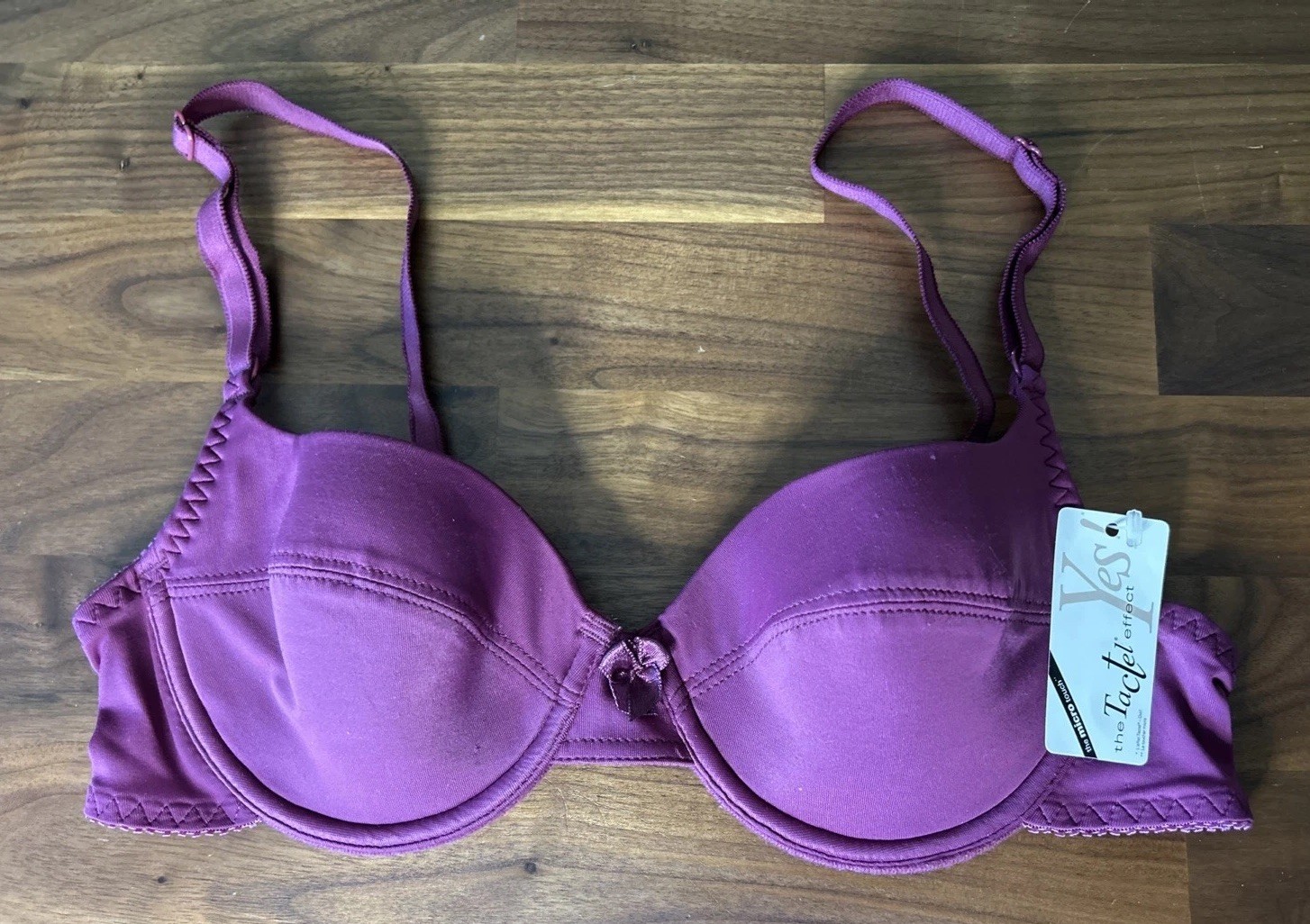 Vtg Secret Treasures Ssecond Skin Balconette Bra 36A Purple Y2K Tactel Nylon