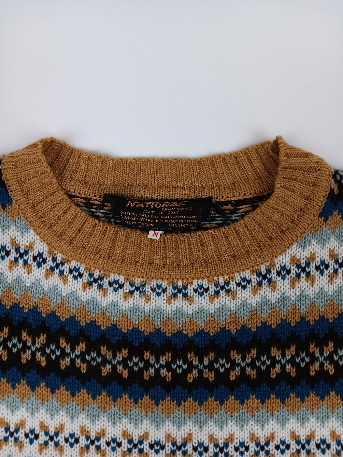 Vintage National Shirt Shops Sweater Womens Size Medium Xmas Brown