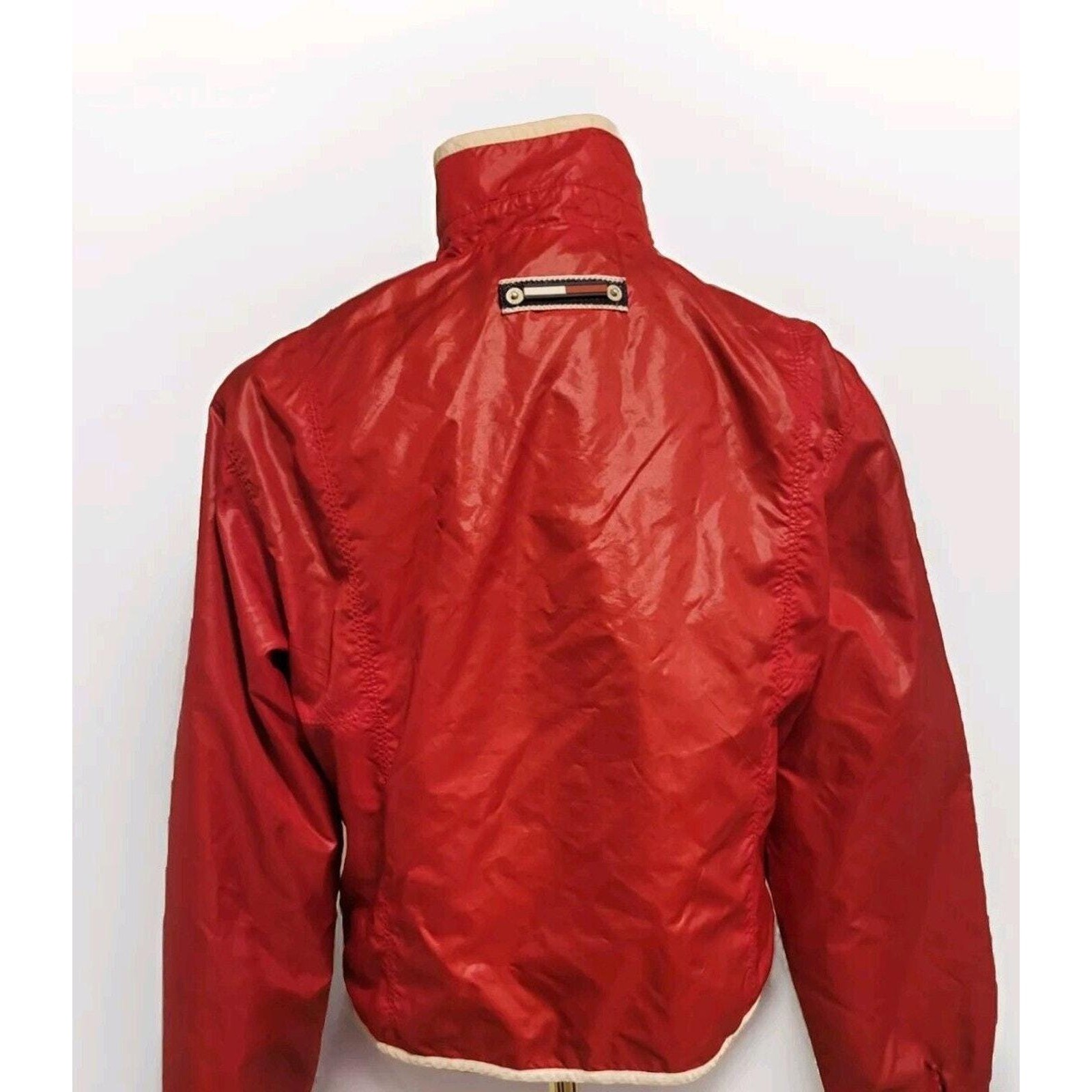 Vintage Y2K Tommy Jeans Cropped Full Zip Windbreaker Womens Size XL Hilfiger