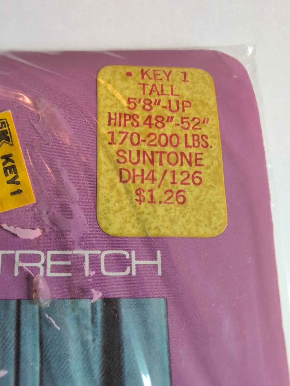 Vtg NOS 70s Sheer Seamless Stretch Pantyhose Suntone TALL Queen Size DH4/126 NIP