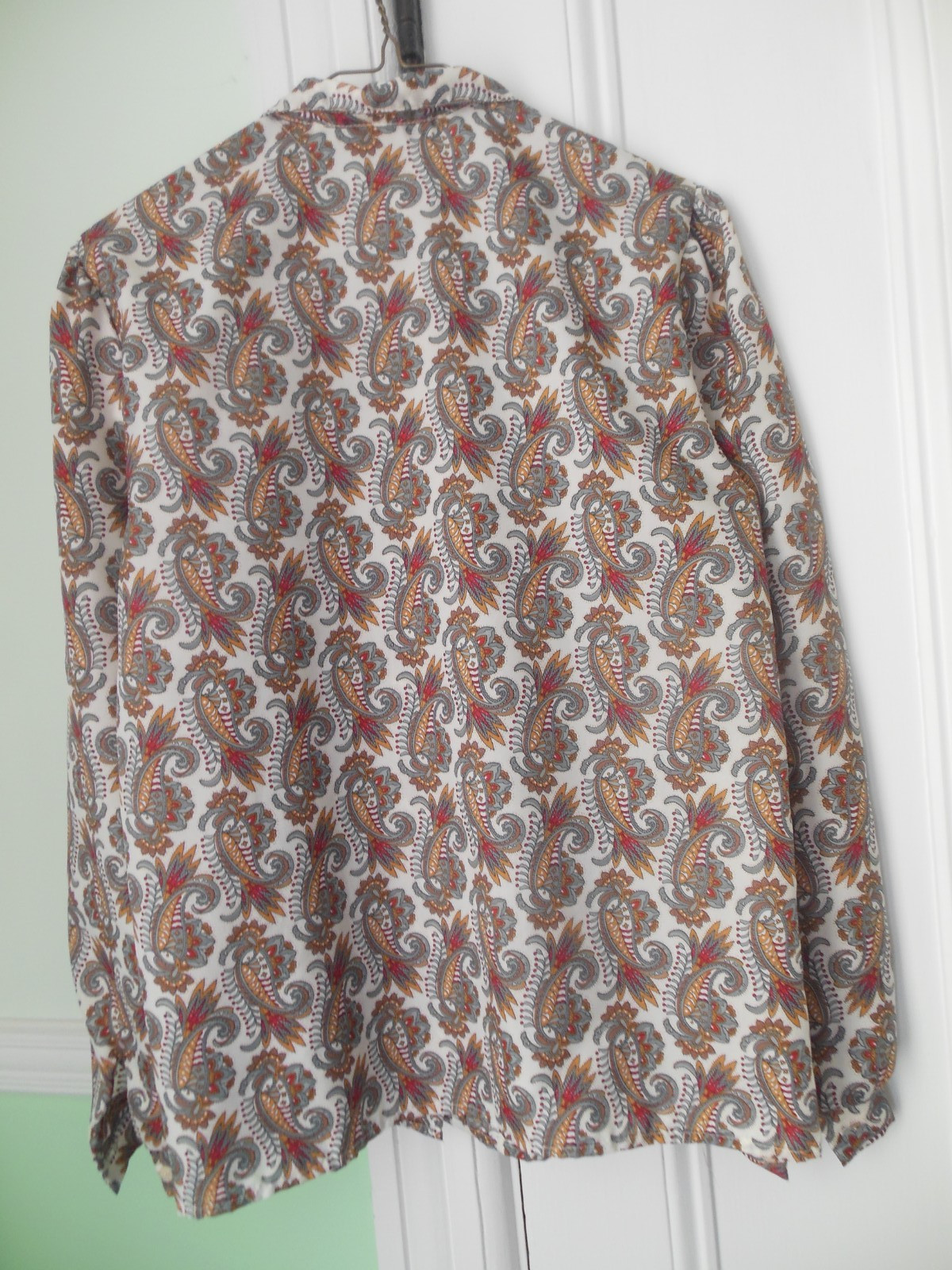 Vintage Bend Over Levi Strauss Button Up Collared Blouse Womens Paisley *READ