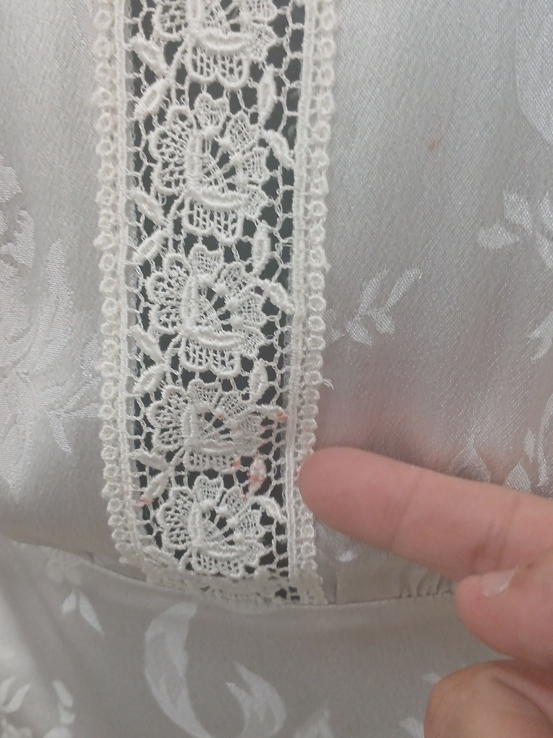 VTG Jessica McClintock Romantic Victorian Floral Lace Dress Cream Ivory Size 8