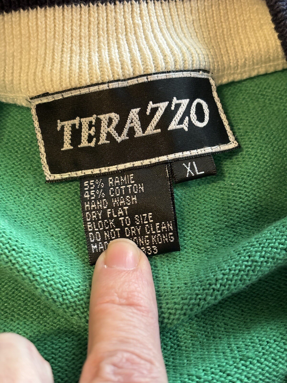 Vintage 90s Terazzo Sailor Nautical Cruise Women’s Sweater Vest Size XL Large