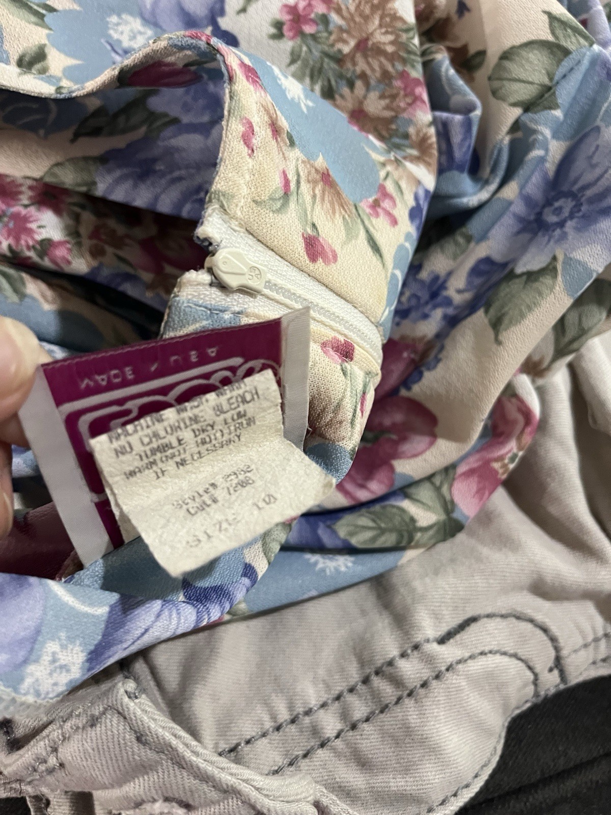 Vintage California Looks Made in USA Floral Multi Pastel A-Line Dress Size 10