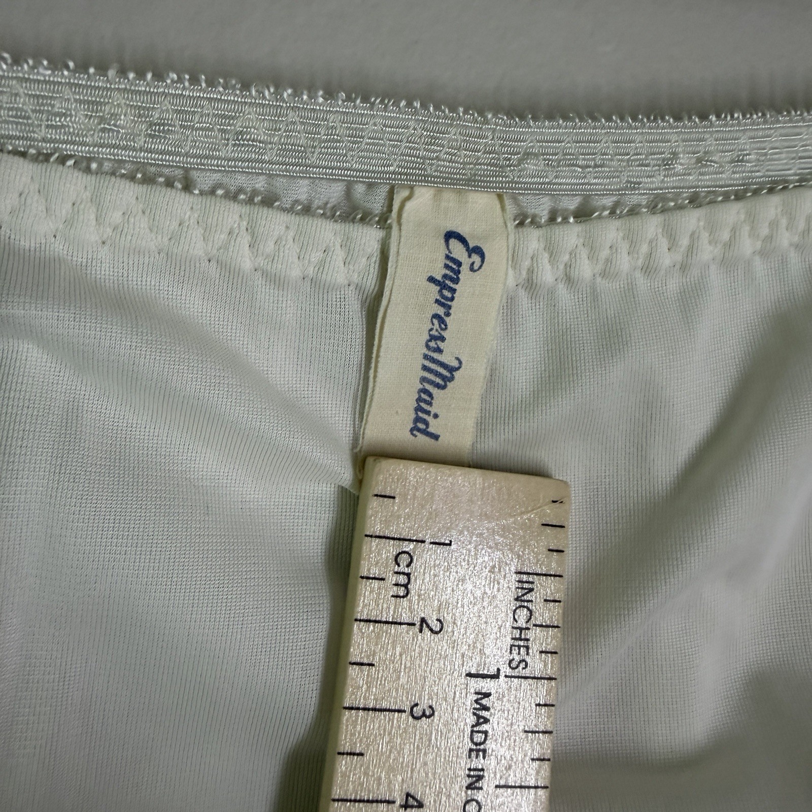 Rare true vintage 1960s/1970s Empress Maid white maxi half-slip Sz S-M