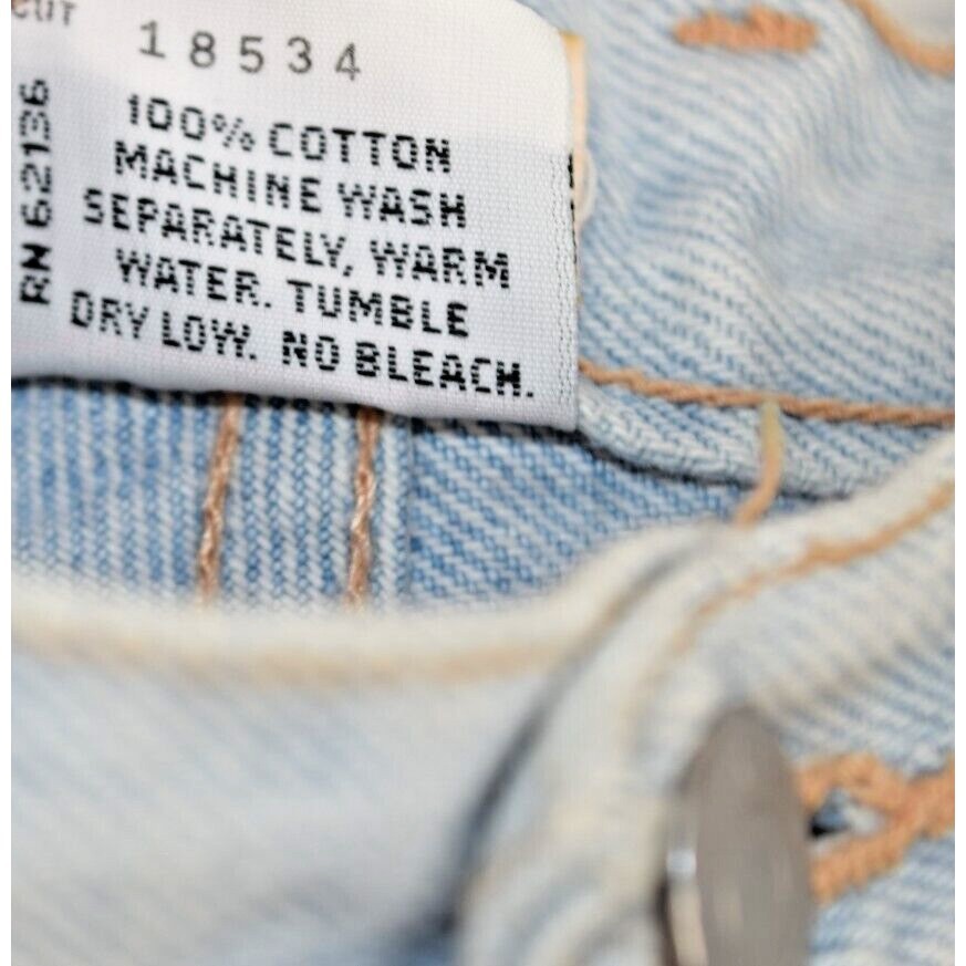 Vintage Guess Jeans Size 28 80s Pale Blue 3 Zip Fly Ankle Made USA
