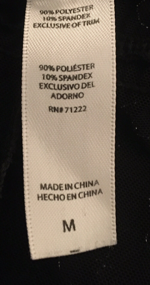 Unbranded WN SZ M BLACK MESH TEDDI Snaps Crotch Elastic Adj. Straps Poly/Spandex