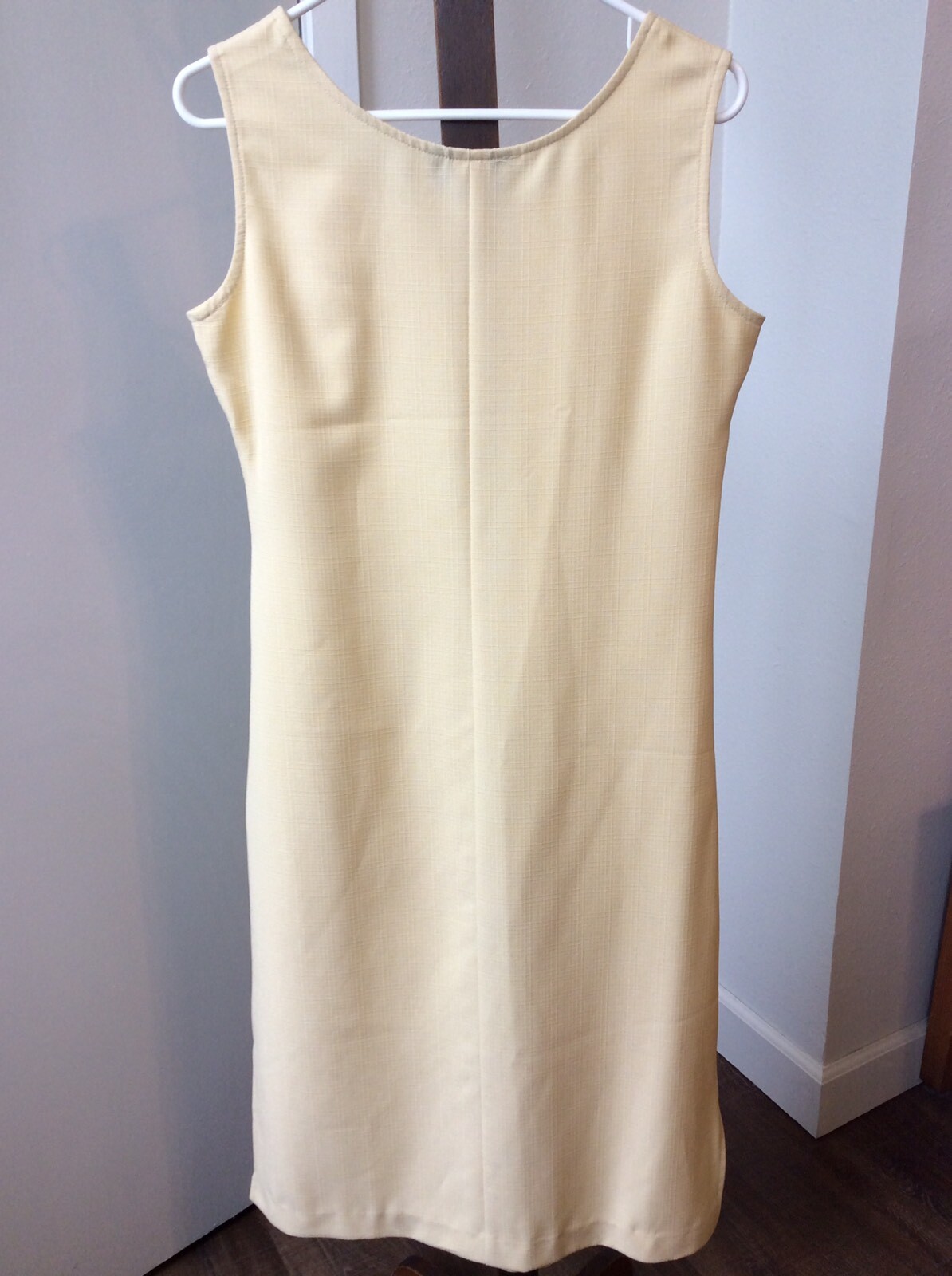 Vintage Another Thyme Sleeveless Sheath Dress Two Piece Set S/S Jacket Yellow 10