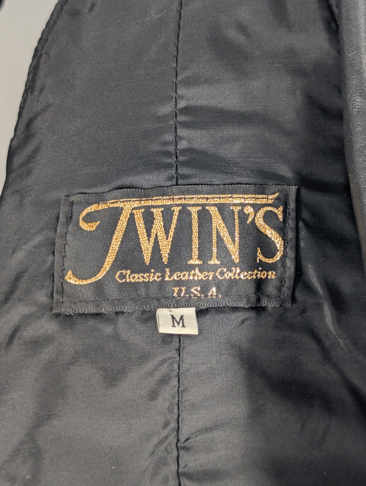 Twins Leather Co Vintage 90s Rap Checkerboard Patchwork Leather Biker Vest USA