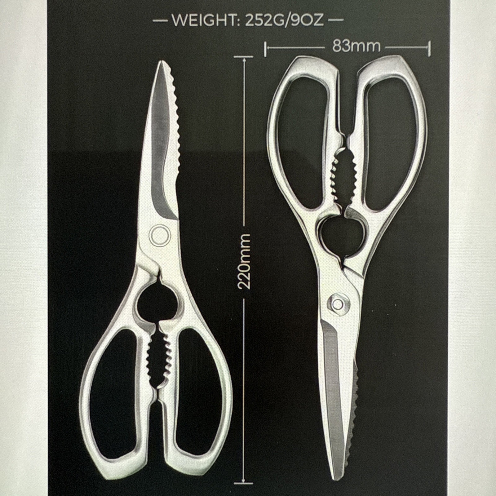 SimCoker Heavy-Duty Kitchen Shears | Stainless Steel, Ultra-Sharp, Multi-Purpose