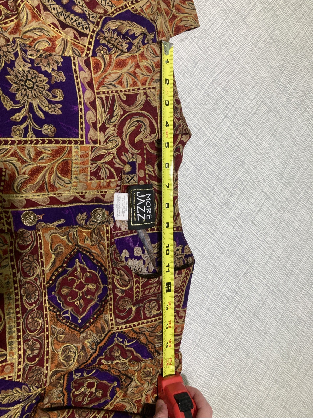 Vtg 80s 90s More Jazz Rayon Blouse Skirt Set Plus Sz 18 Tapestry Boho Floral USA