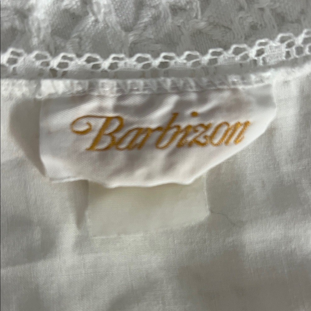 Beautiful Vintage Barbizon White Lace Trim Nightgown