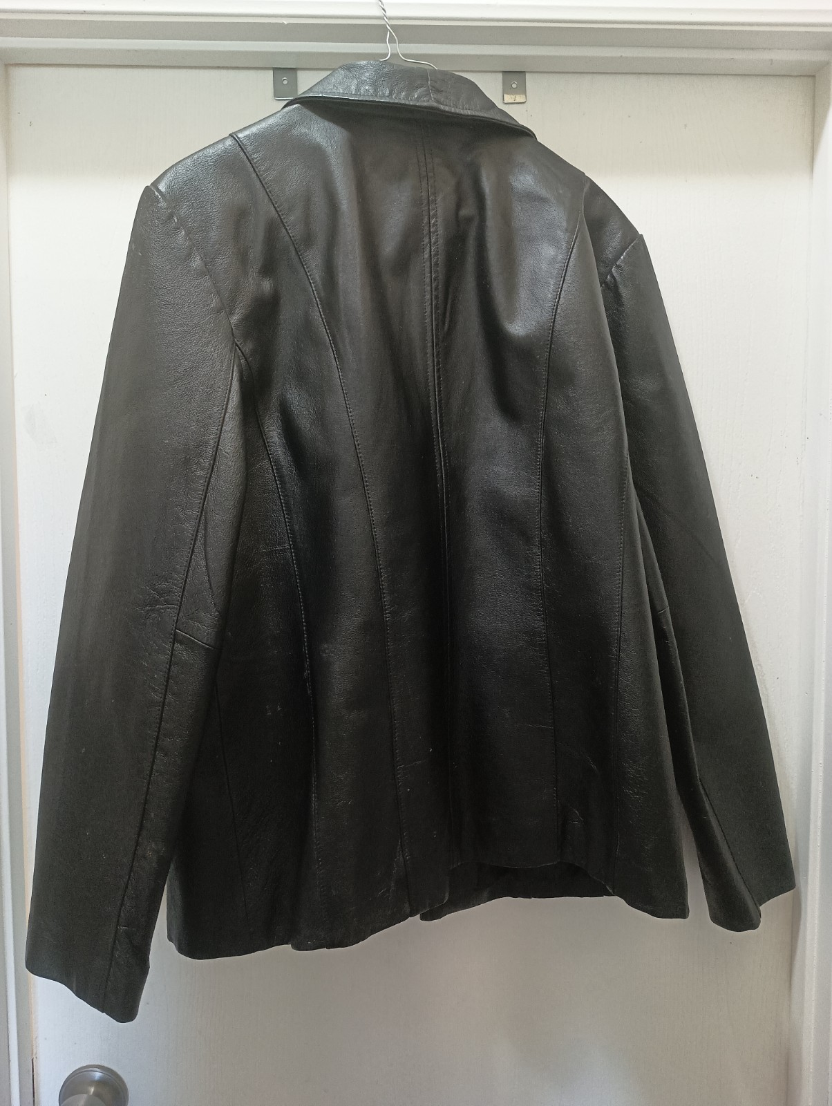 East5th Black 100% Leather Zipper Jacket – Women’s Size Large – Lined