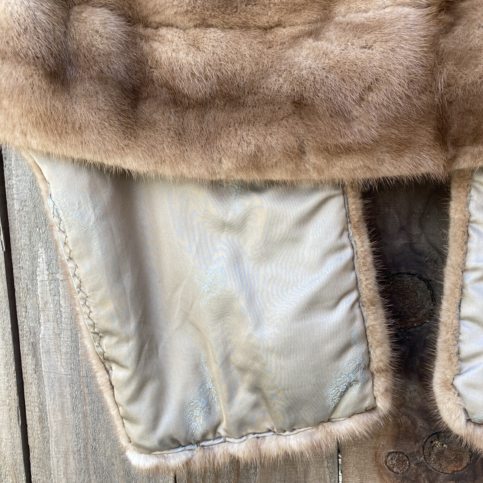 Vintage Schumacher Fur Mutation Mink Stole Shawl Wrap Brown Autumn Haze Women’s