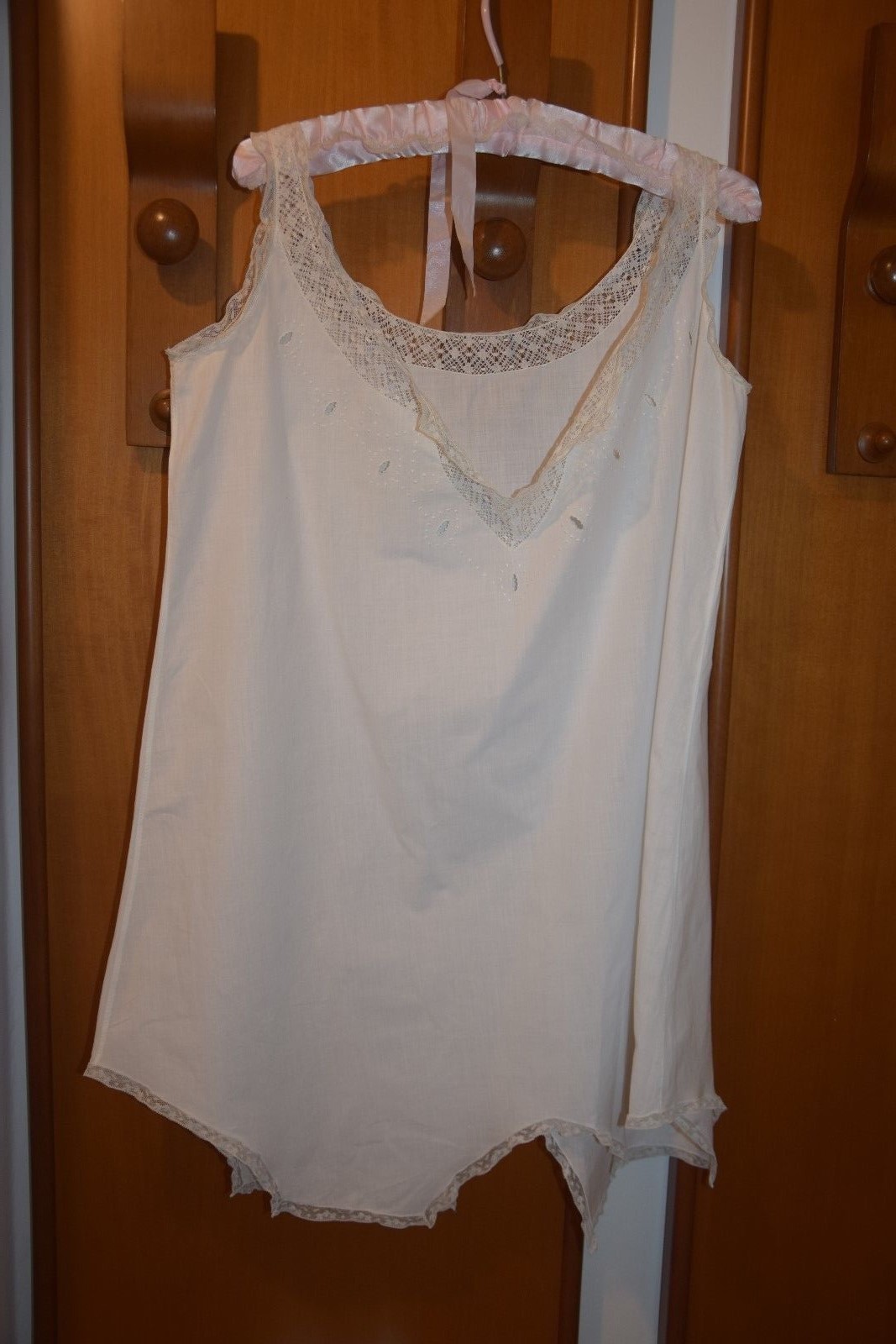 Cotton Nightgown Cotton Lace Nightgown Chemise de Nuit B10 Nightgown (9)^