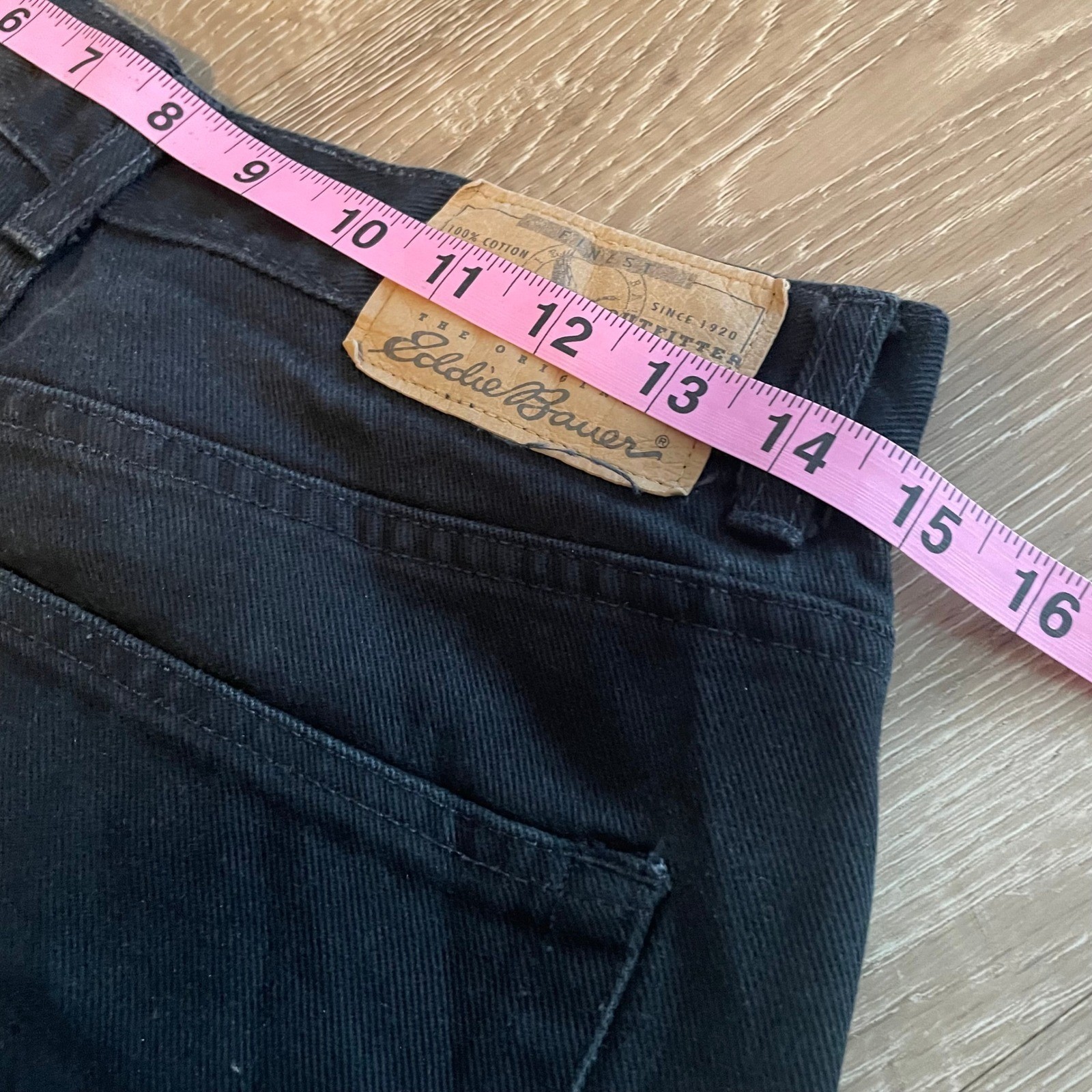 Eddie Bauer VTG Denim Jeans Women’s Size 12 Black High Waisted Relaxed Tapered